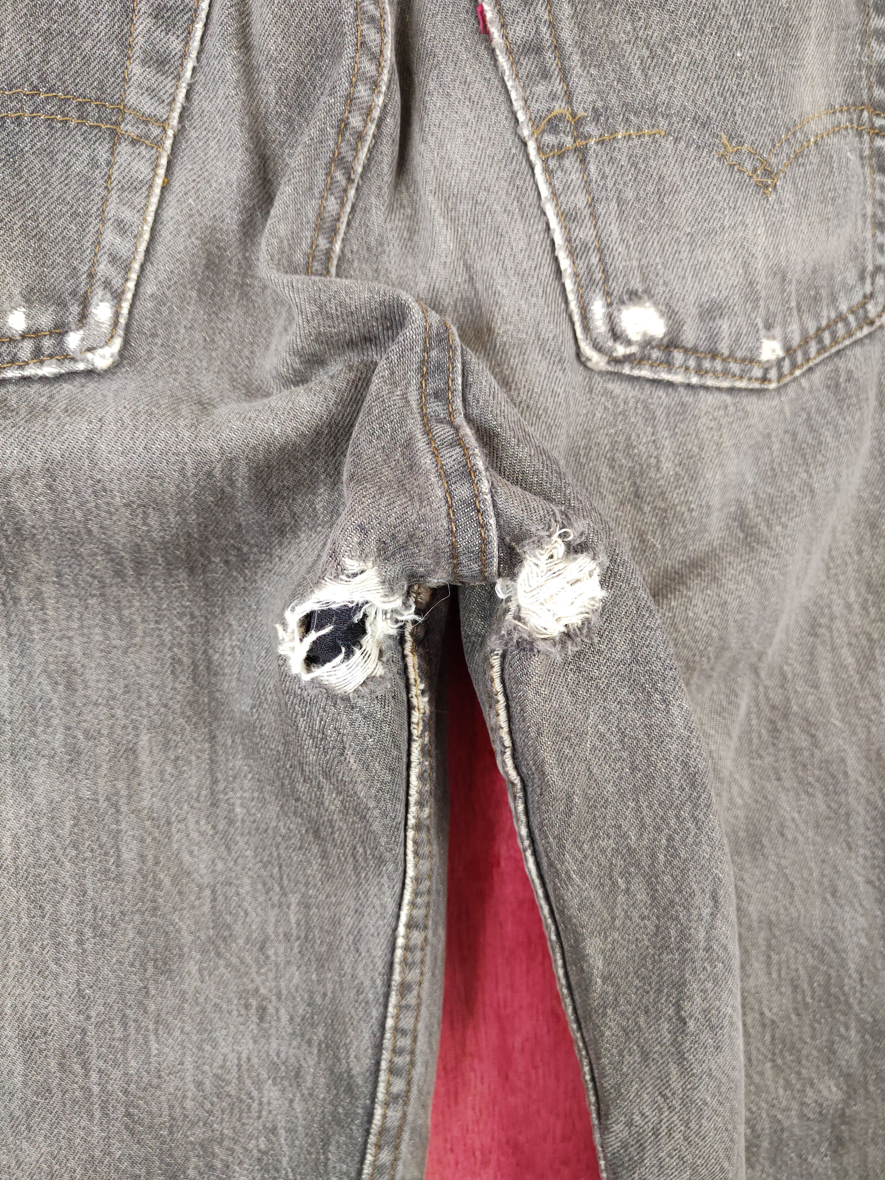 Levi's Levi's Black Faded Ripped Distressed Denim Pants #S587 Size US 30 / EU 46 - 9 Thumbnail