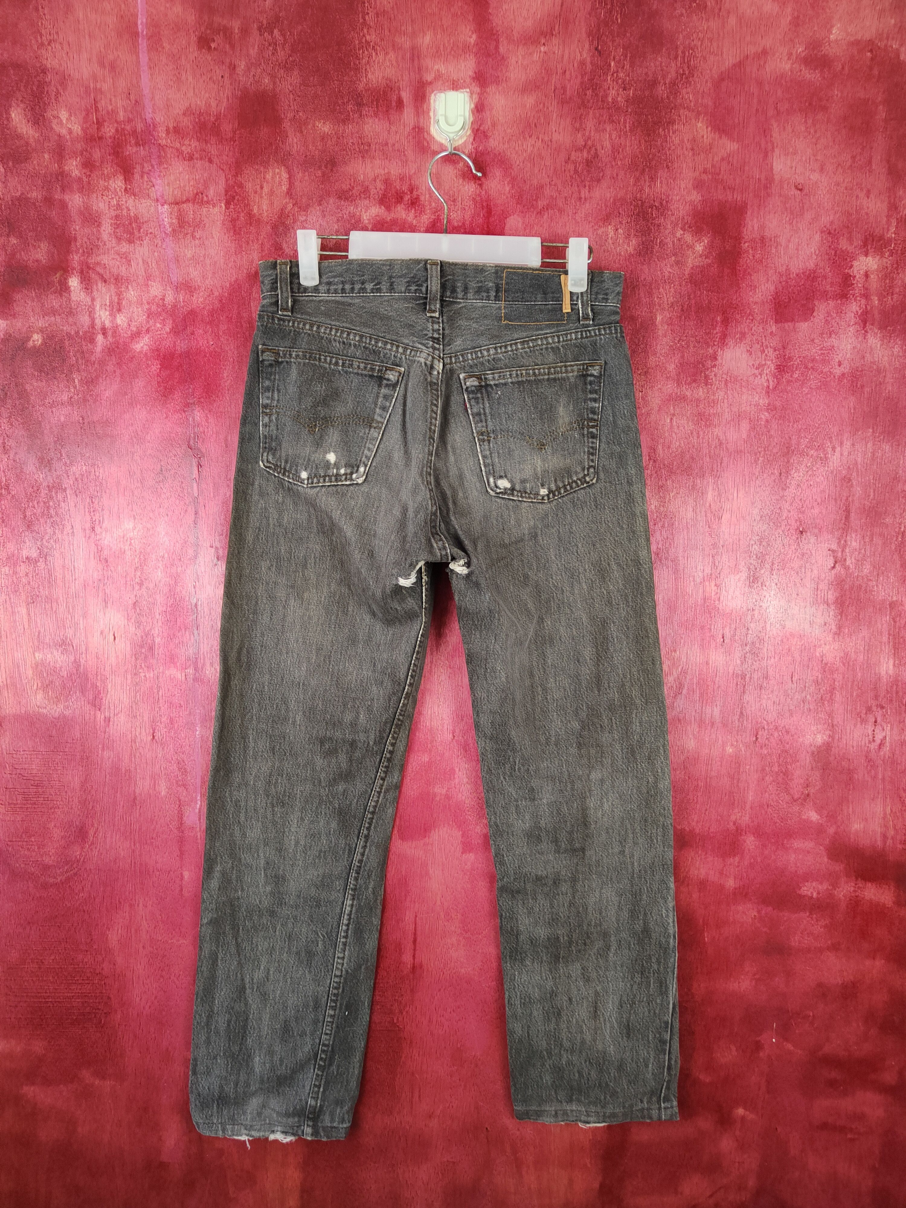 Levi's Levi's Black Faded Ripped Distressed Denim Pants #S587 Size US 30 / EU 46 - 8 Thumbnail
