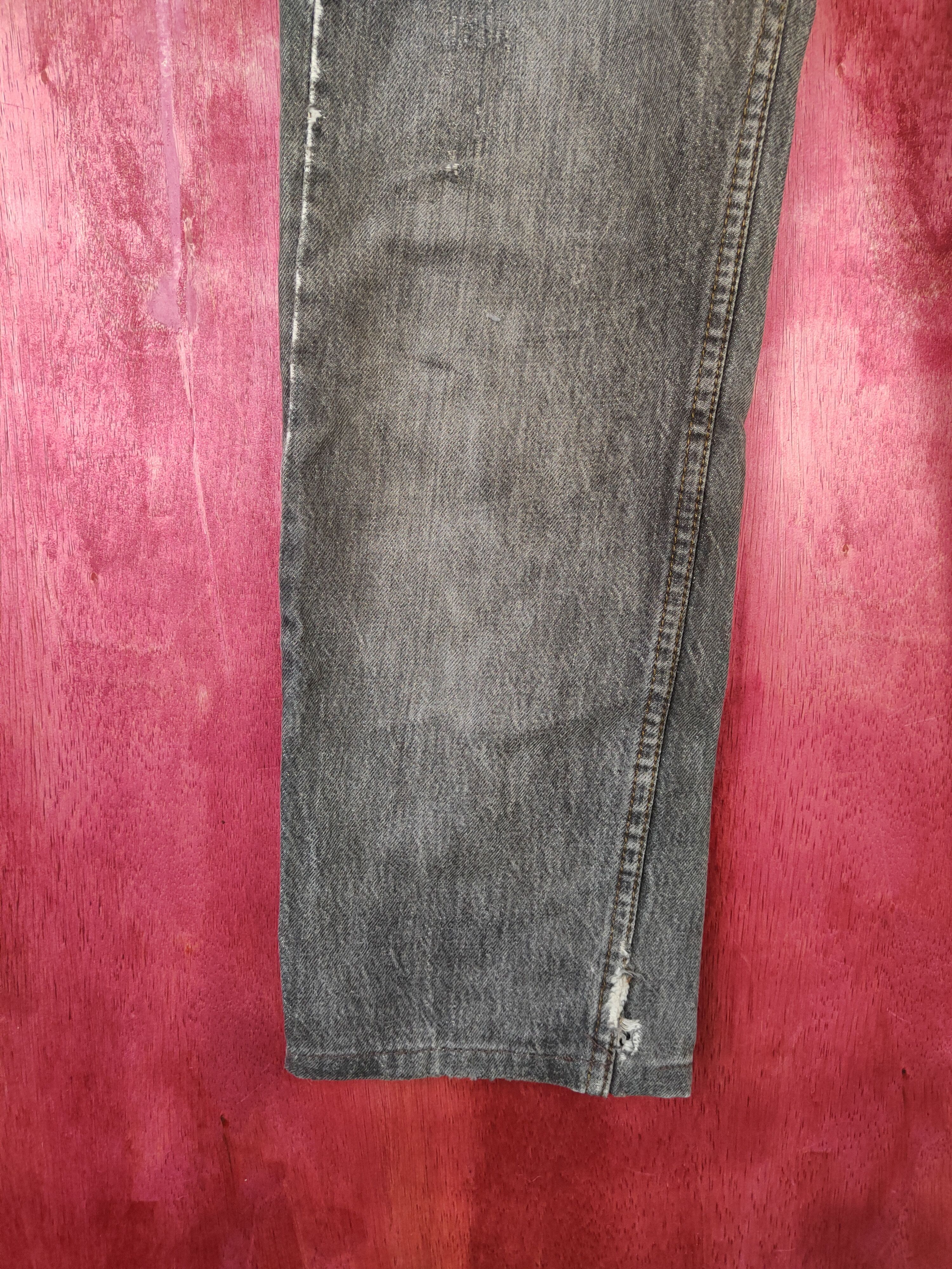 Levi's Levi's Black Faded Ripped Distressed Denim Pants #S587 Size US 30 / EU 46 - 5 Thumbnail