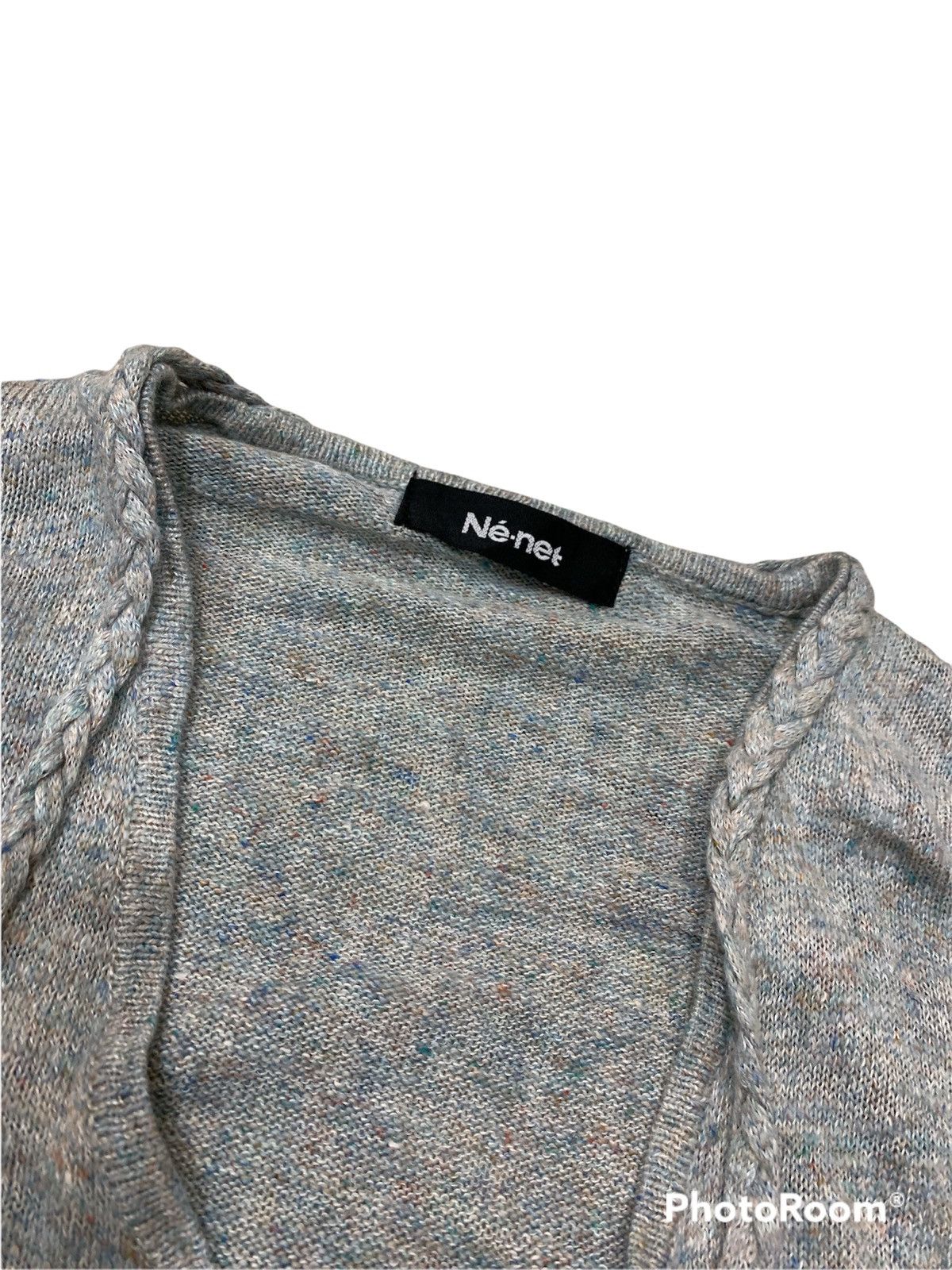 Issey Miyake NE-NET BY ISSEY MIYAKE CROPPED CARDIGAN BRAIDED LACE 3G0009 Size US M / EU 48-50 / 2 - 6 Thumbnail