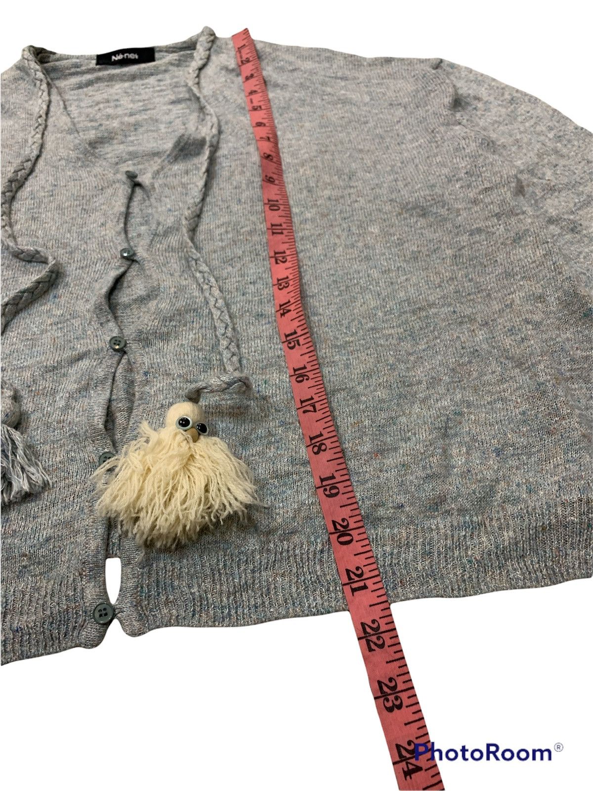 Issey Miyake NE-NET BY ISSEY MIYAKE CROPPED CARDIGAN BRAIDED LACE 3G0009 Size US M / EU 48-50 / 2 - 3 Thumbnail
