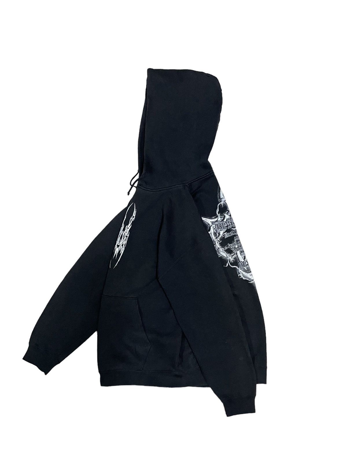 Band Tees × Seditionaries × Vintage Vintage Destruction Thrash Metal Cross Logo Hoodie Size US L / EU 52-54 / 3 - 2 Thumbnail