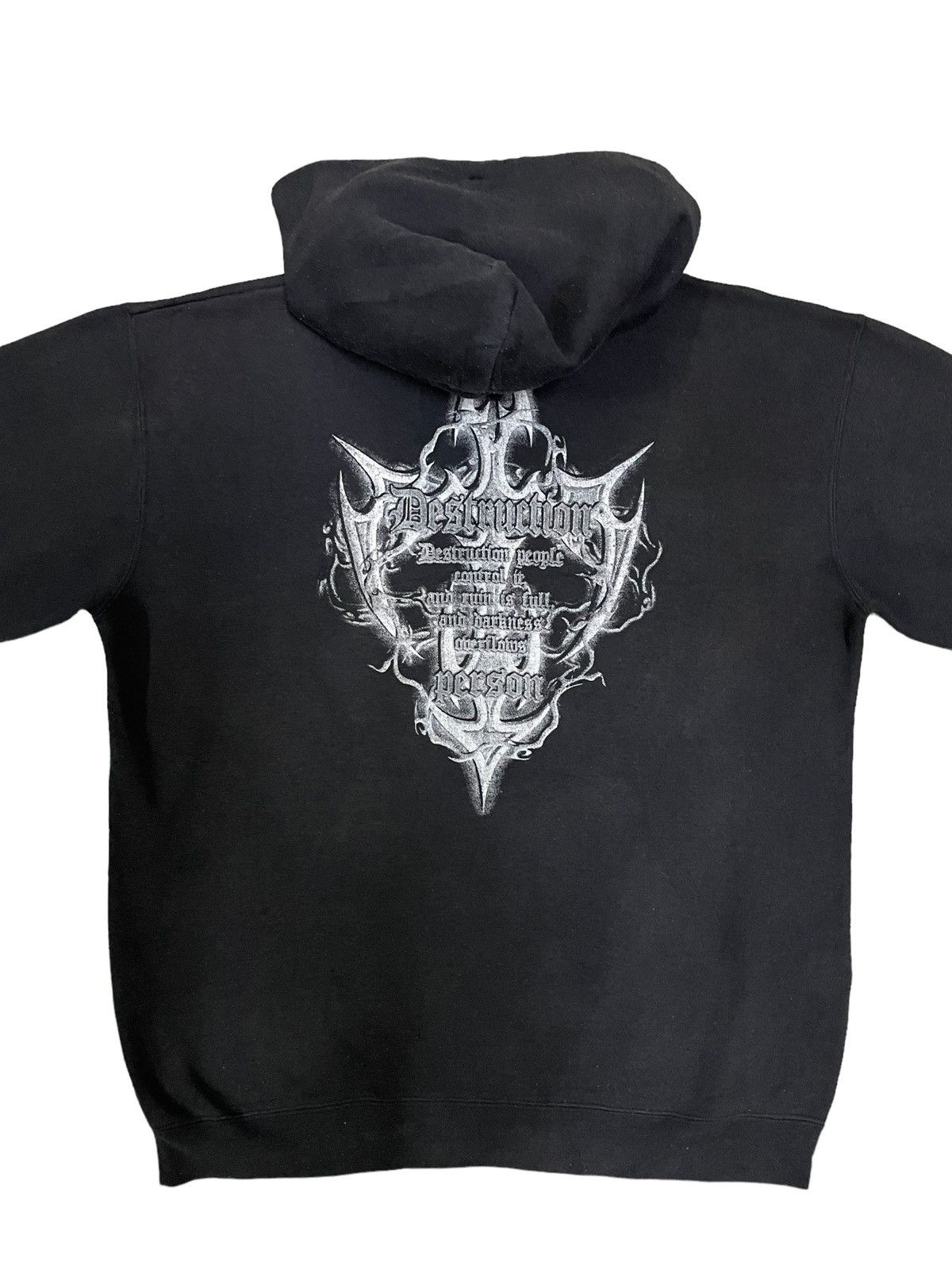 Band Tees × Seditionaries × Vintage Vintage Destruction Thrash Metal Cross Logo Hoodie Size US L / EU 52-54 / 3 - 11 Thumbnail
