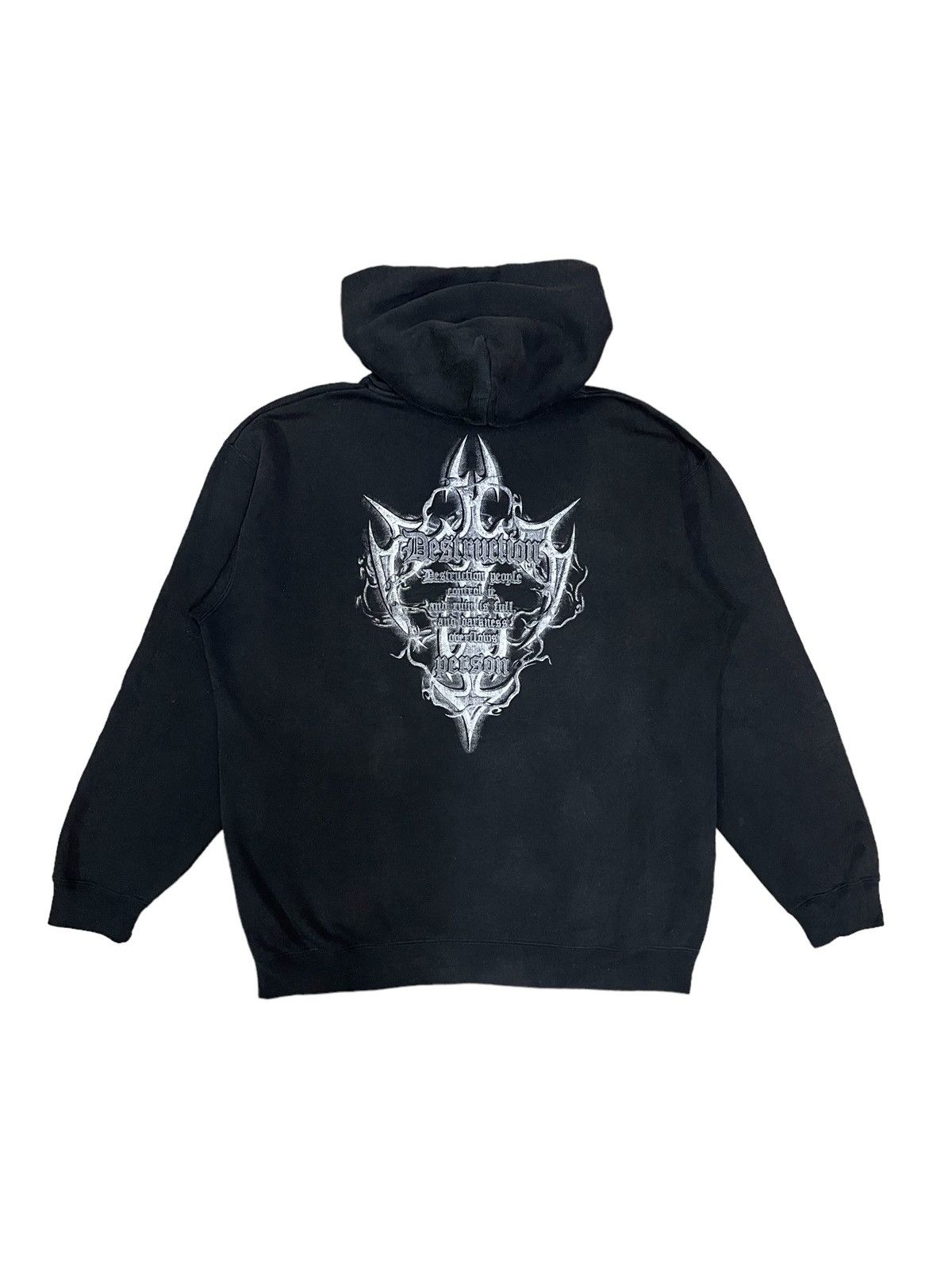 Band Tees × Seditionaries × Vintage Vintage Destruction Thrash Metal Cross Logo Hoodie Size US L / EU 52-54 / 3 - 10 Thumbnail
