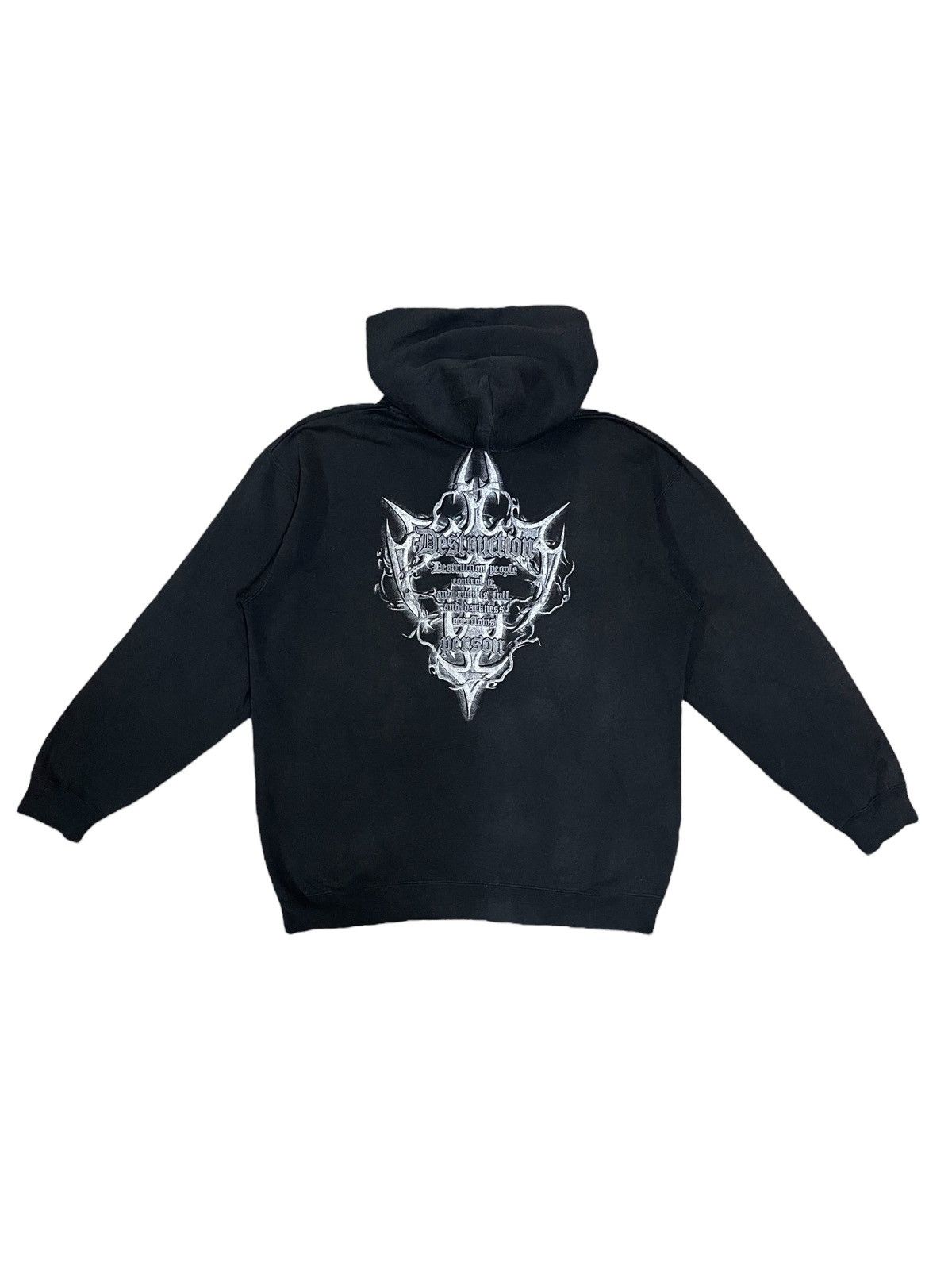 Band Tees × Seditionaries × Vintage Vintage Destruction Thrash Metal Cross Logo Hoodie Size US L / EU 52-54 / 3 - 9 Thumbnail