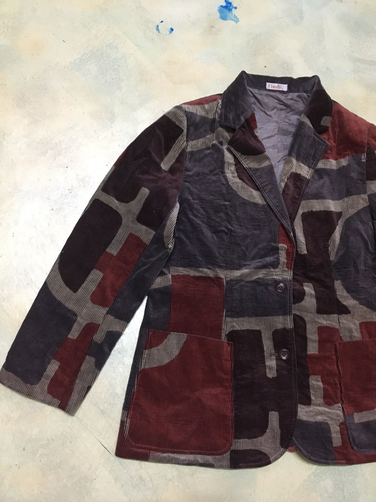 Japanese Brand Japanese Brand Abstract Motive Corduroy Blazer Size 36R - 2 Thumbnail