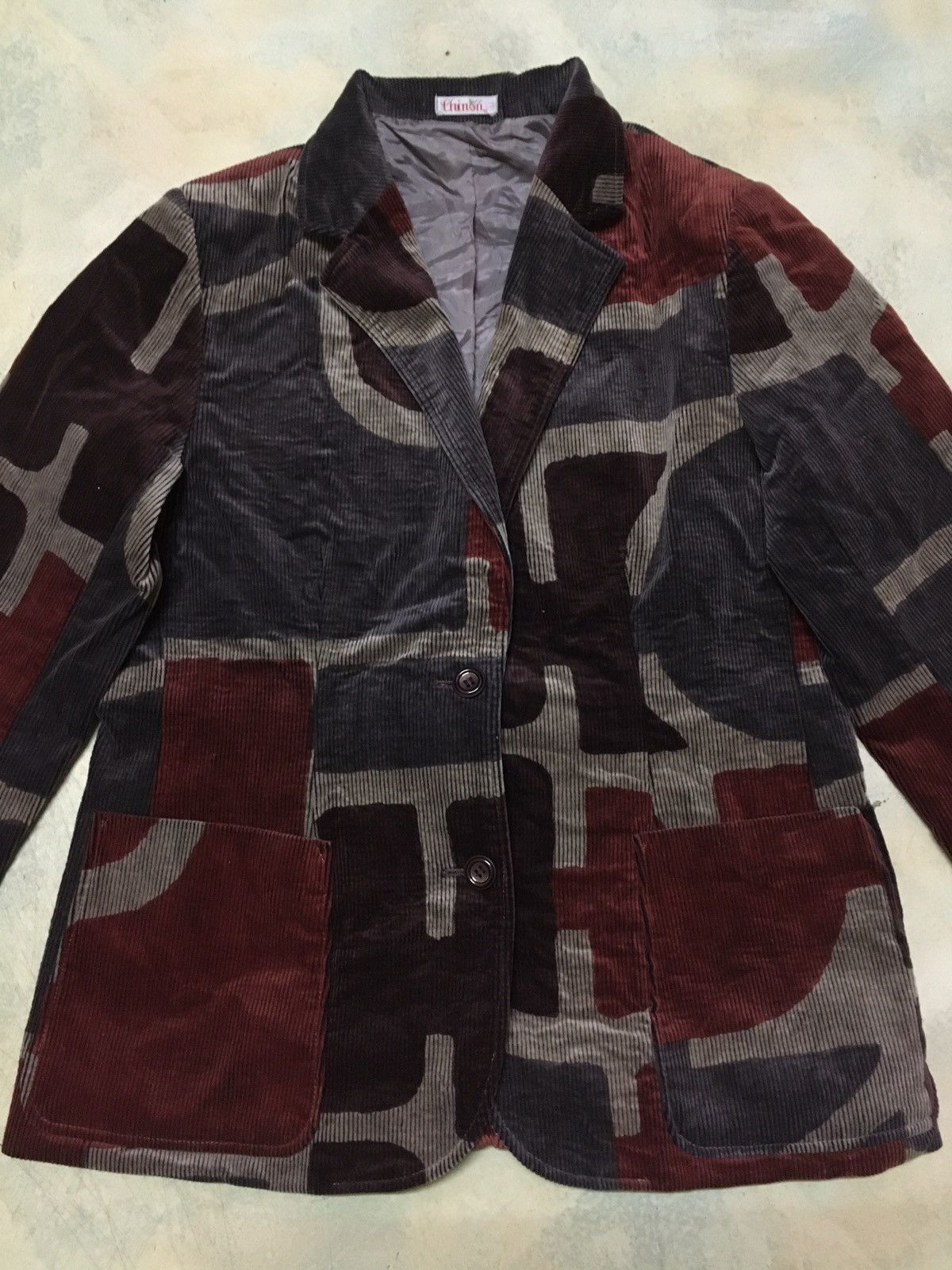 Japanese Brand Japanese Brand Abstract Motive Corduroy Blazer Size 36R - 3 Thumbnail