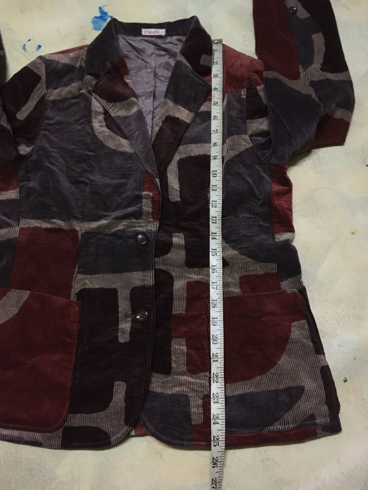 Japanese Brand Japanese Brand Abstract Motive Corduroy Blazer Size 36R - 11 Thumbnail