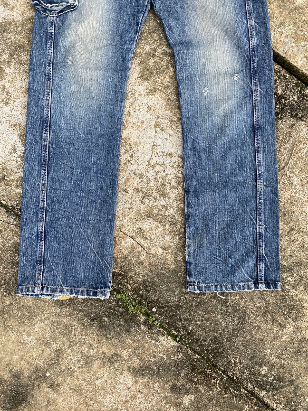 Blue Blue Japan × Japanese Brand Distressed Blue Blue Cargo Denim Size US 30 / EU 46 - 7 Thumbnail