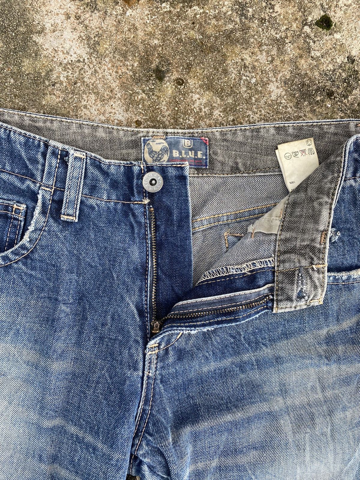 Blue Blue Japan × Japanese Brand Distressed Blue Blue Cargo Denim Size US 30 / EU 46 - 4 Thumbnail