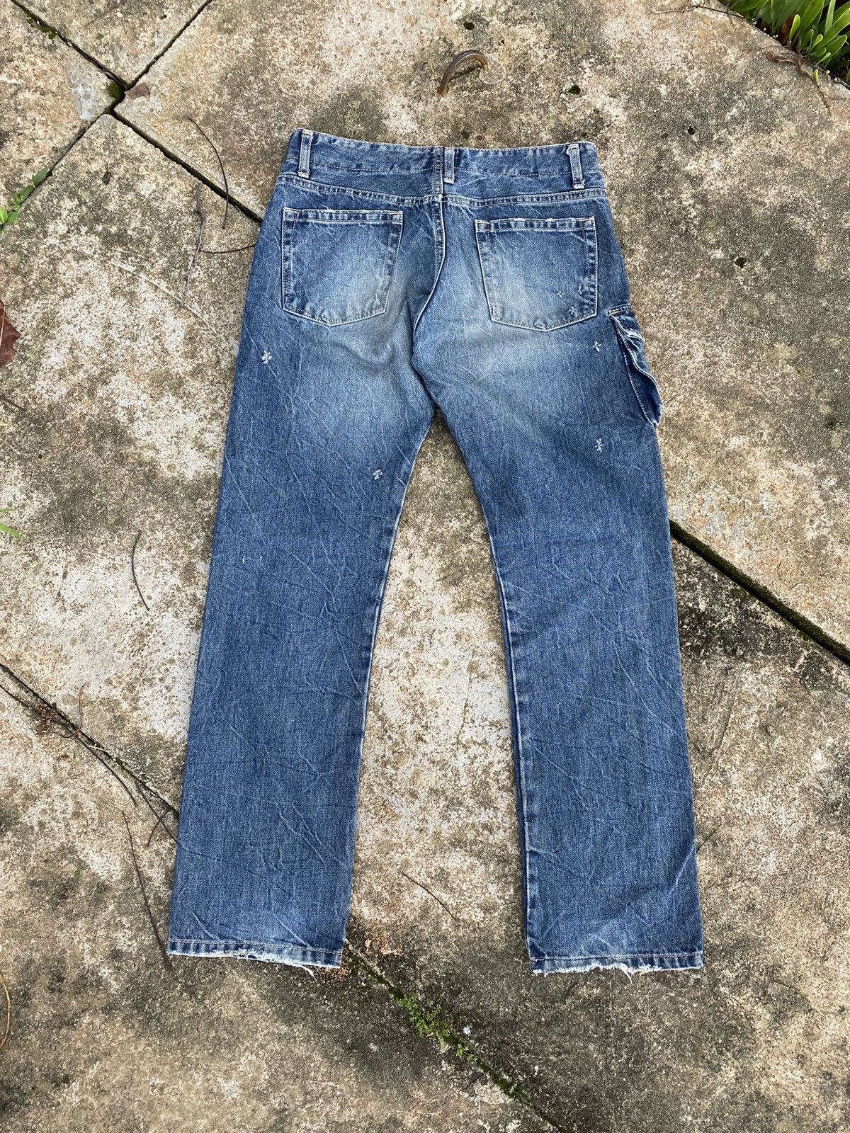 Blue Blue Japan × Japanese Brand Distressed Blue Blue Cargo Denim Size US 30 / EU 46 - 2 Thumbnail