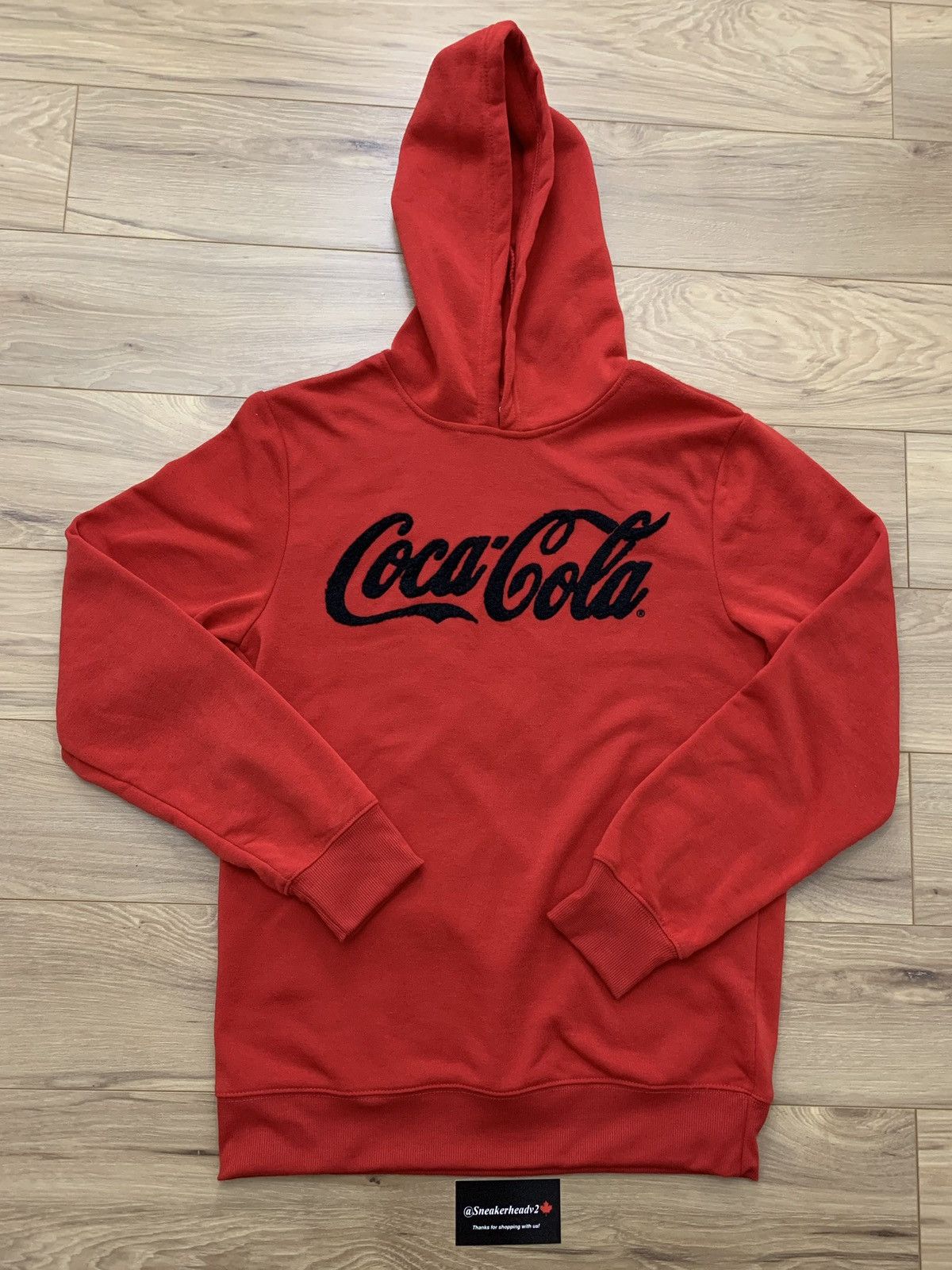 Coca Cola × Vintage *New* Coco-Cola Chenille Logo Hooded Sweatshirt (Sz S) Size US S / EU 44-46 / 1 - 1 Thumbnail