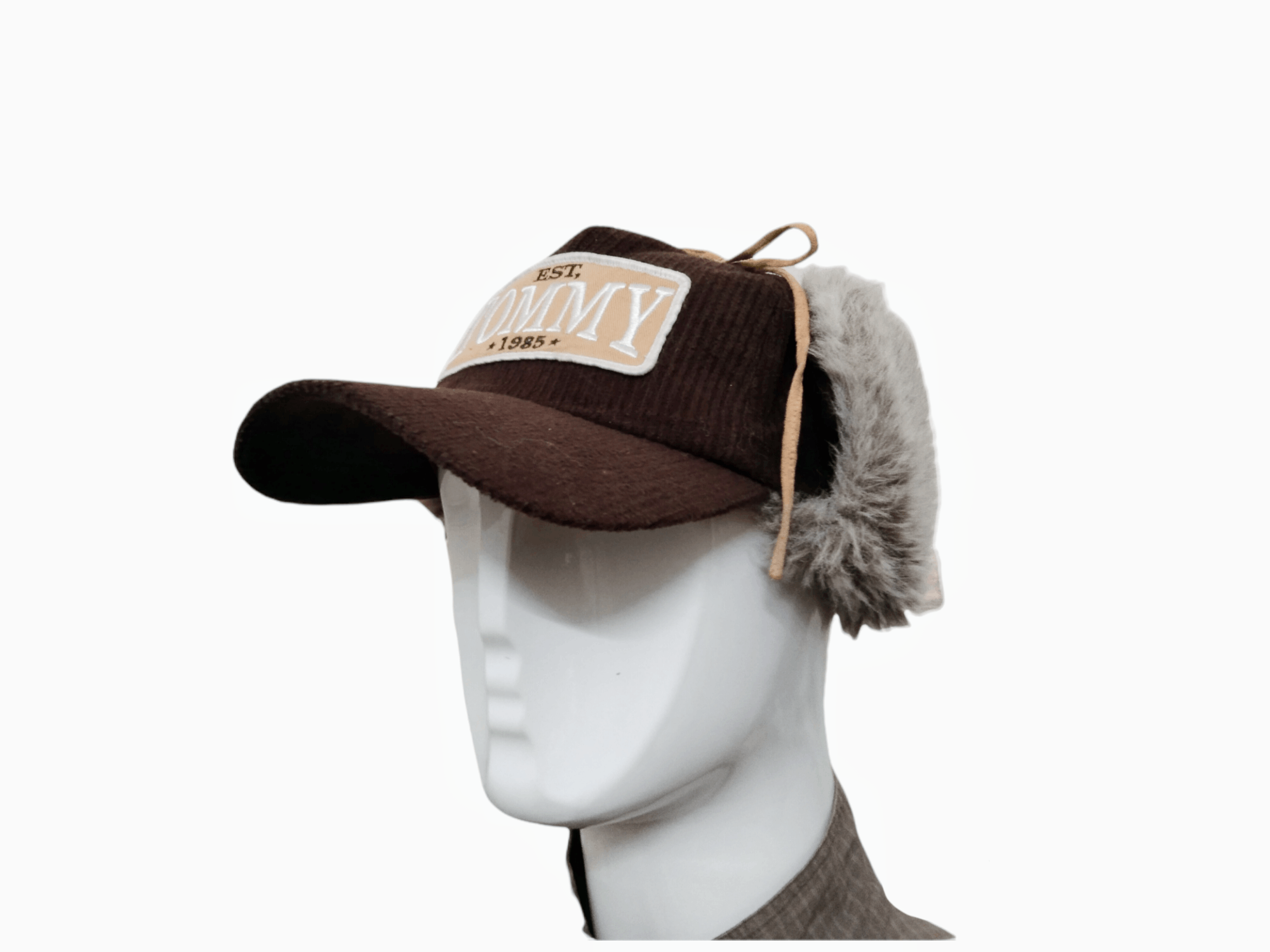 Tommy Hilfiger × Vintage TOMMY GIRL CORDUROY EARFLAP CAP Size ONE SIZE - 4 Thumbnail