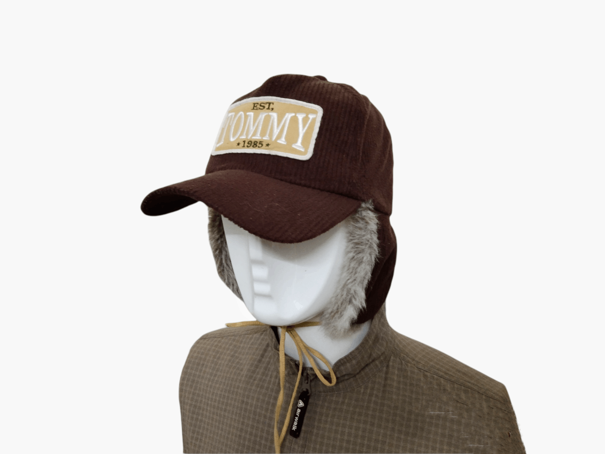 Tommy Hilfiger × Vintage TOMMY GIRL CORDUROY EARFLAP CAP Size ONE SIZE - 2 Thumbnail