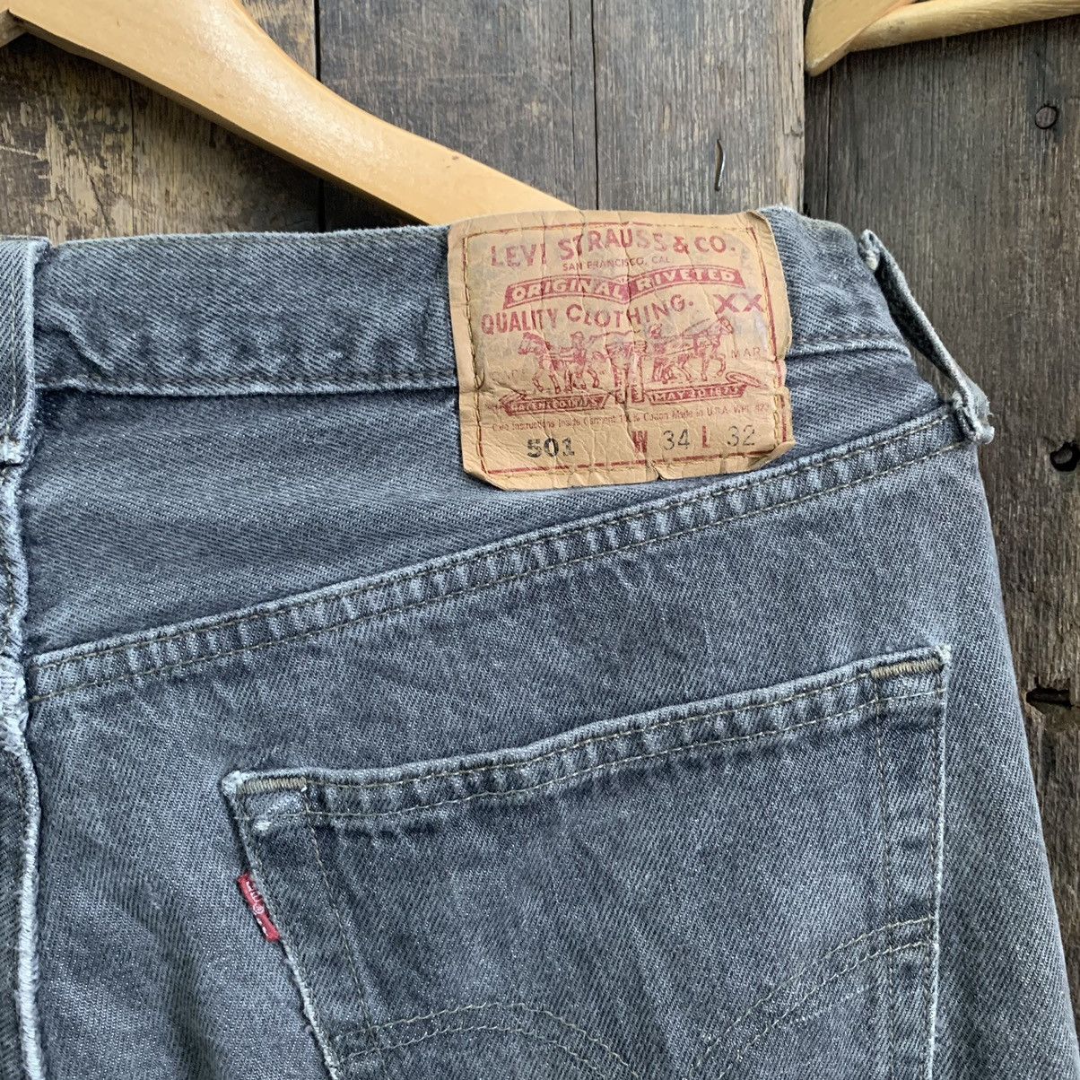 Levi's × Vintage Vintage 90’s Levis 501 Skeleton Paint Denim Jeans Size US 34 / EU 50 - 6 Thumbnail