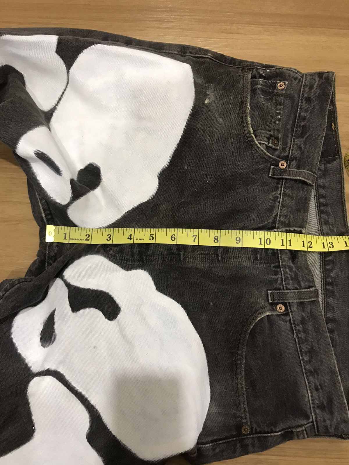 Levi's × Vintage Vintage 90’s Levis 501 Skeleton Paint Denim Jeans Size US 34 / EU 50 - 13 Thumbnail