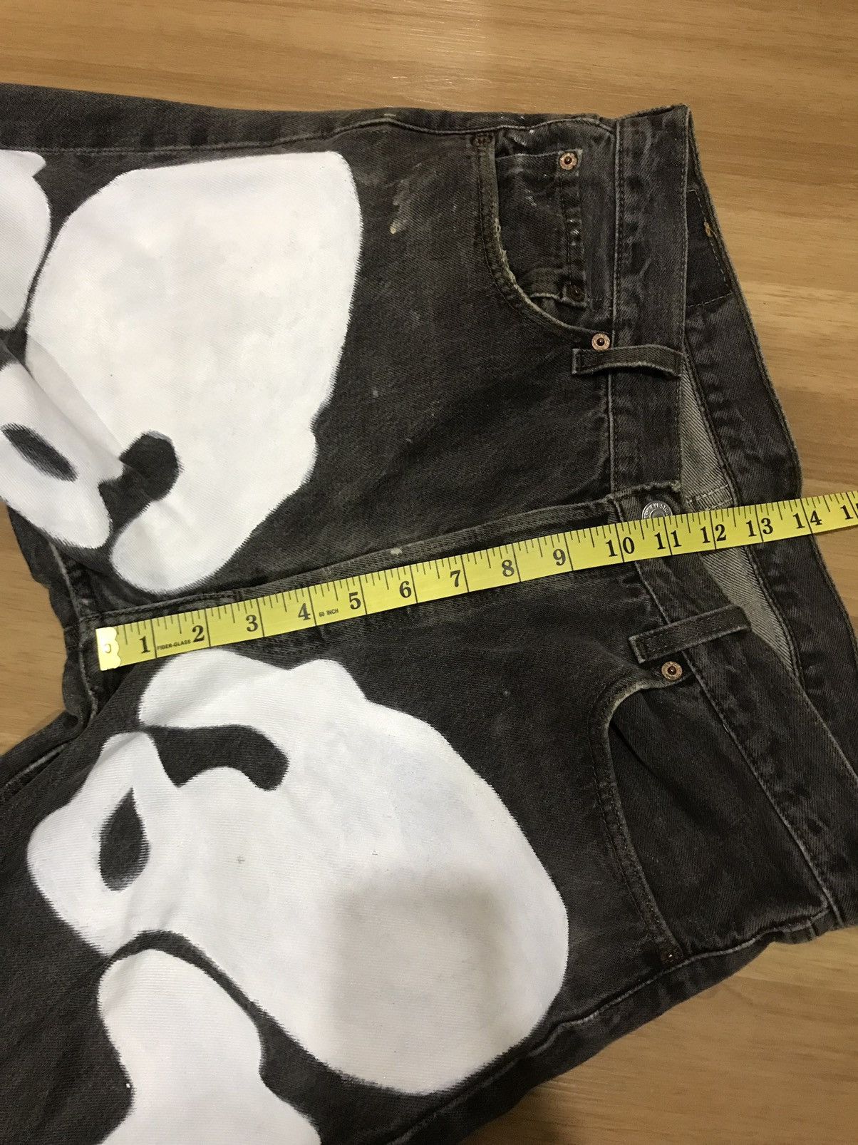 Levi's × Vintage Vintage 90’s Levis 501 Skeleton Paint Denim Jeans Size US 34 / EU 50 - 18 Thumbnail