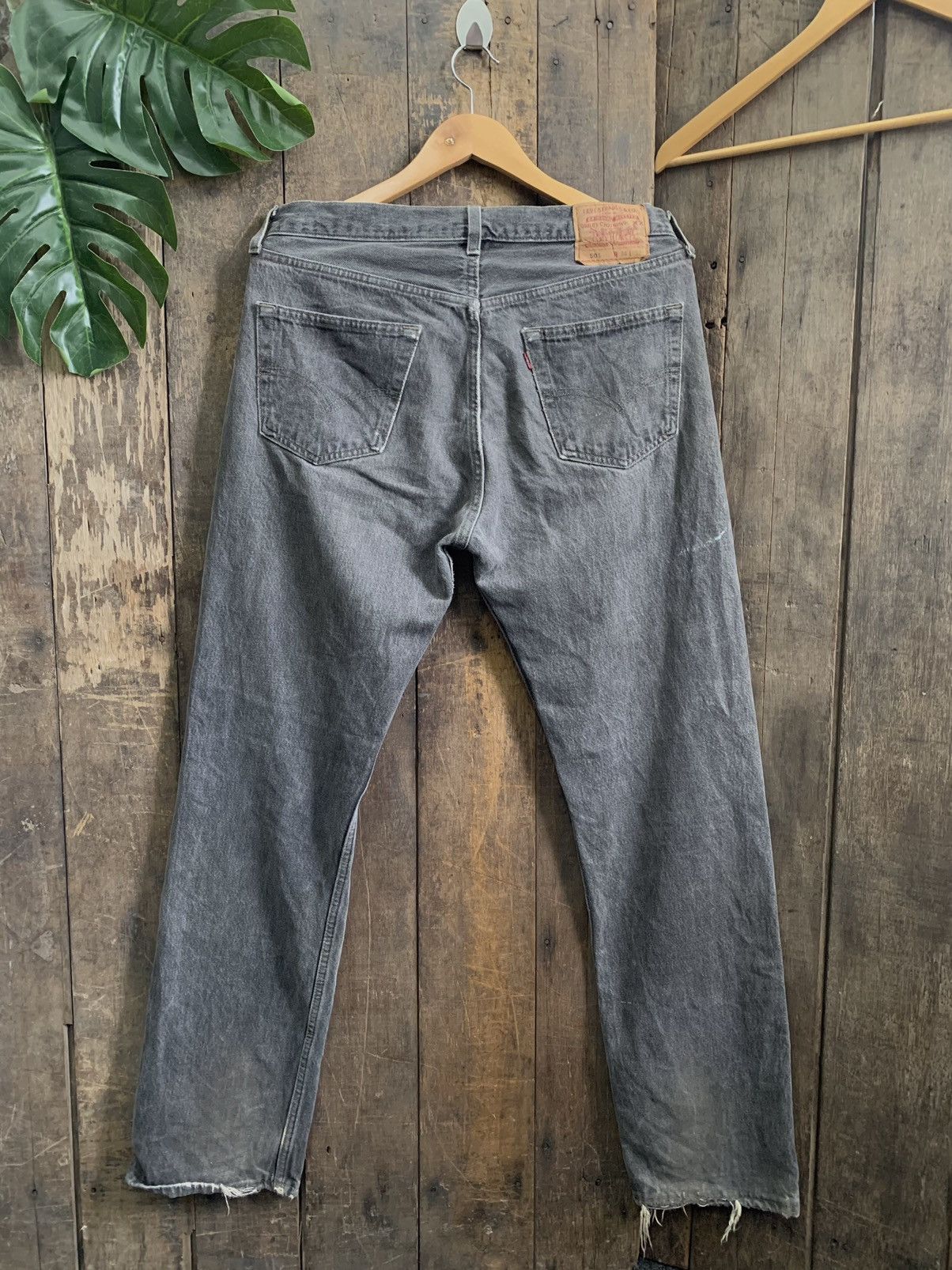 Levi's × Vintage Vintage 90’s Levis 501 Skeleton Paint Denim Jeans Size US 34 / EU 50 - 5 Thumbnail