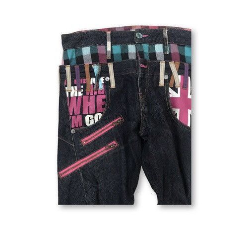 Japanese Brand Japanese Brand Nylaus Clothing Double Waist Patchwork Design Size US 32 / EU 48 - 4 Thumbnail