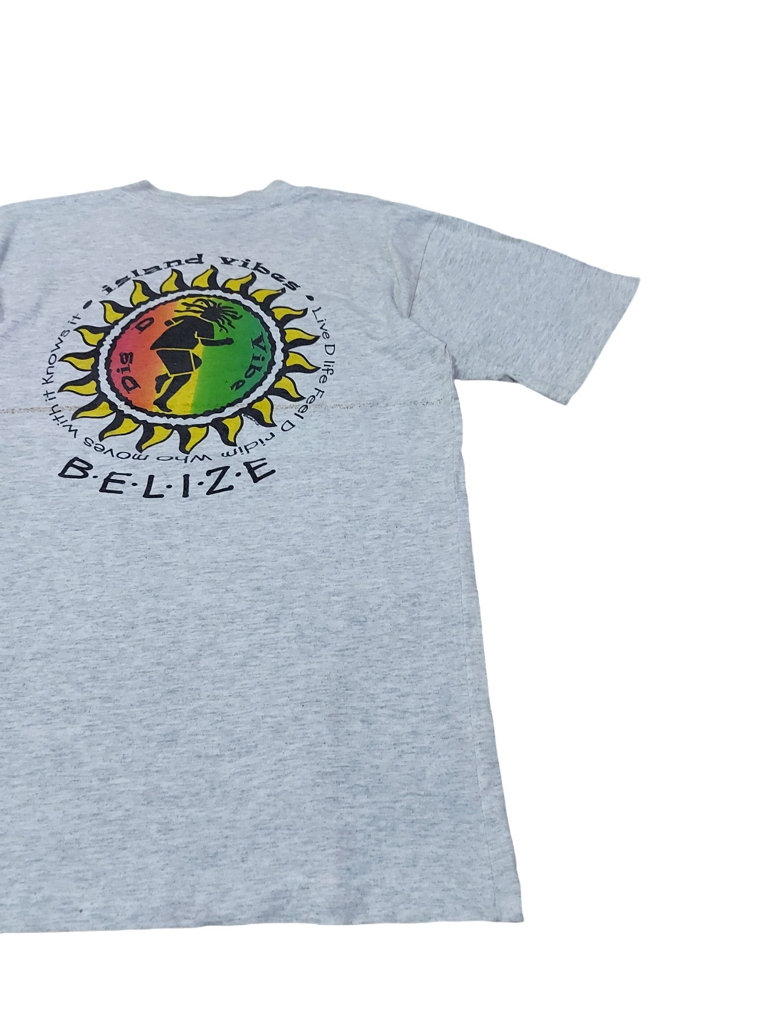 Vintage RARE! VTG 80s BELIZE "ISLAND VIBES" RASTA SINGLE STITCH Size US M / EU 48-50 / 2 - 3 Thumbnail