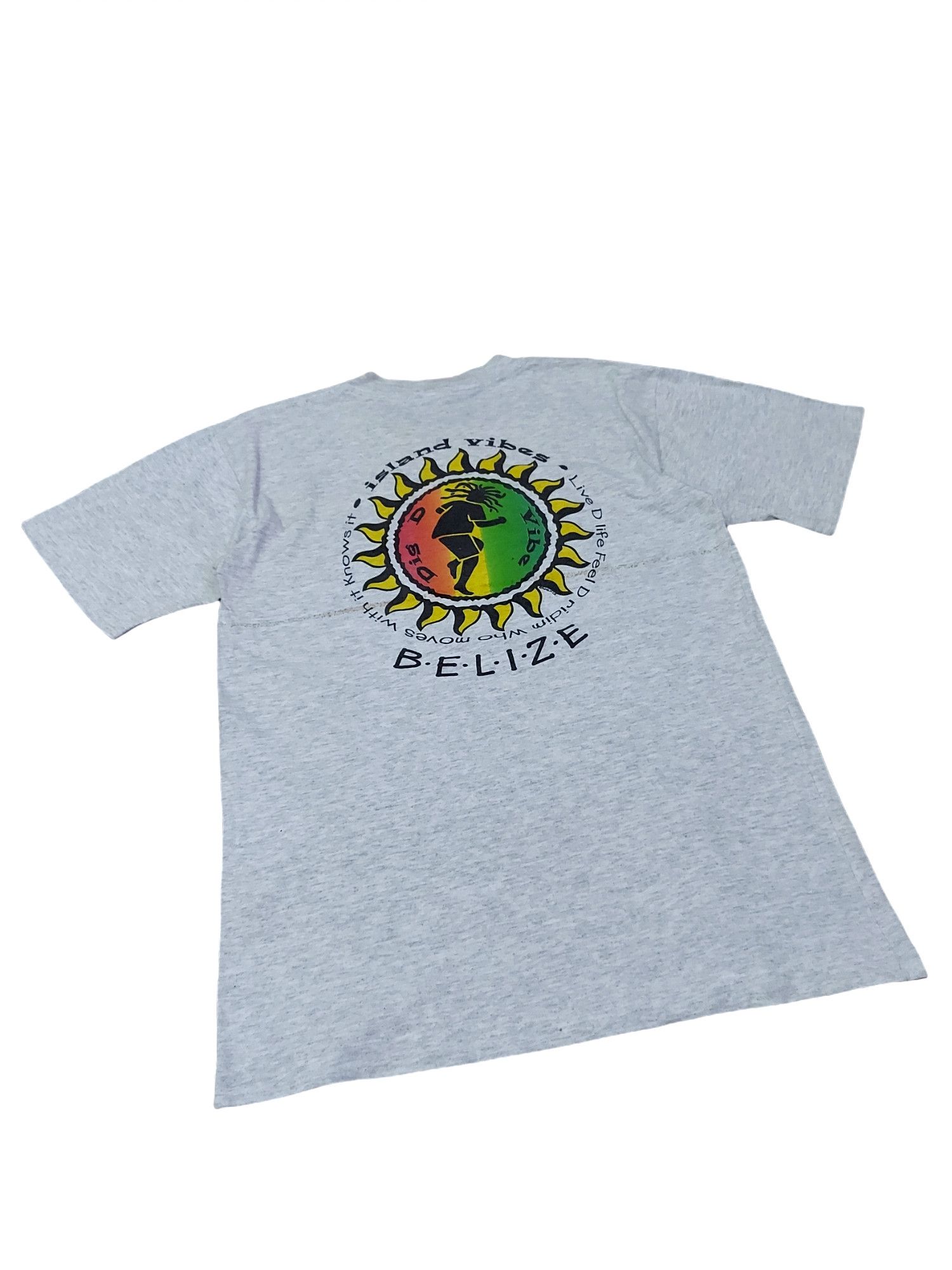 Vintage RARE! VTG 80s BELIZE "ISLAND VIBES" RASTA SINGLE STITCH Size US M / EU 48-50 / 2 - 5 Thumbnail