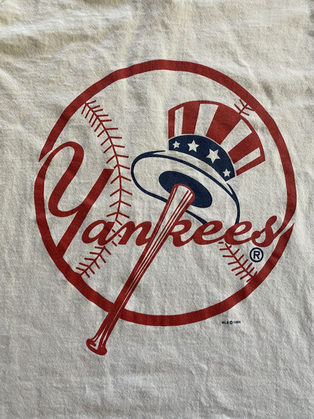 New York Yankees Vintage 1994 90s New York Yankees V-Neck Ringer Tee Size US XXS / EU 40 - 3 Thumbnail