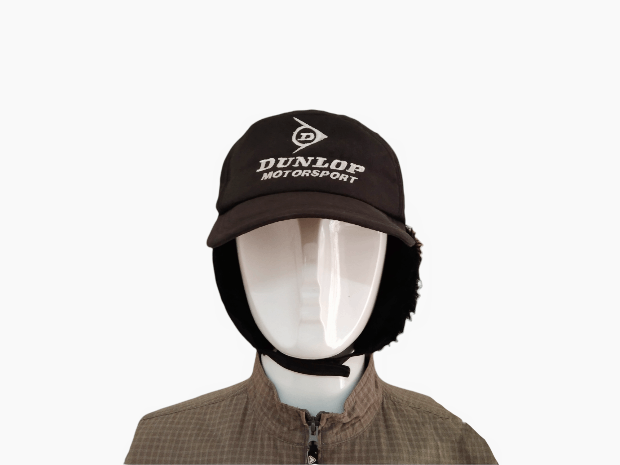 image of Dunlop Vintage Earmuffs Racing Hat in Black, Men's
