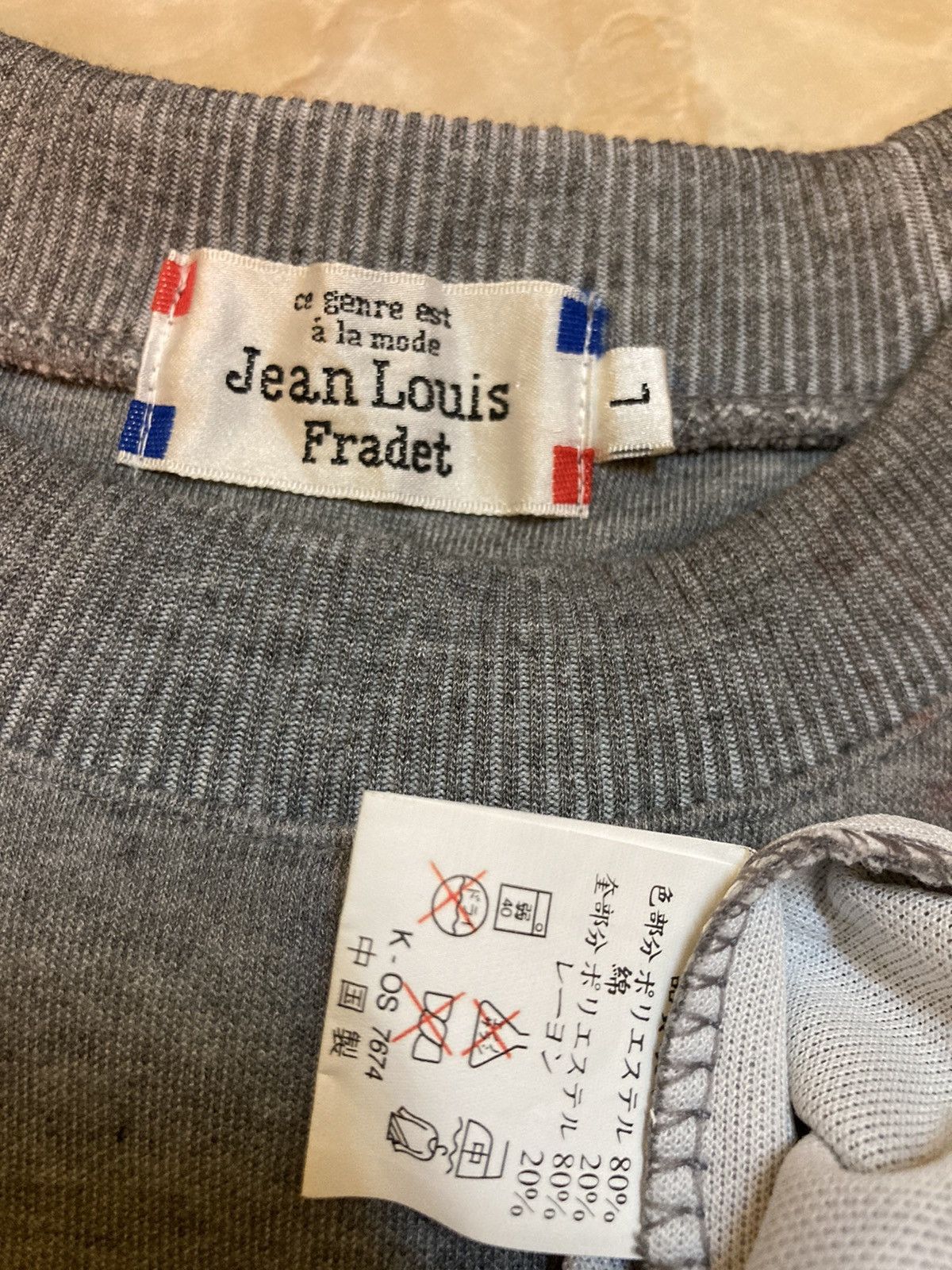 Designer JEAN LOUIS FRADET SPELLOUT SWEATSHIRT Size US L / EU 52-54 / 3 - 5 Thumbnail