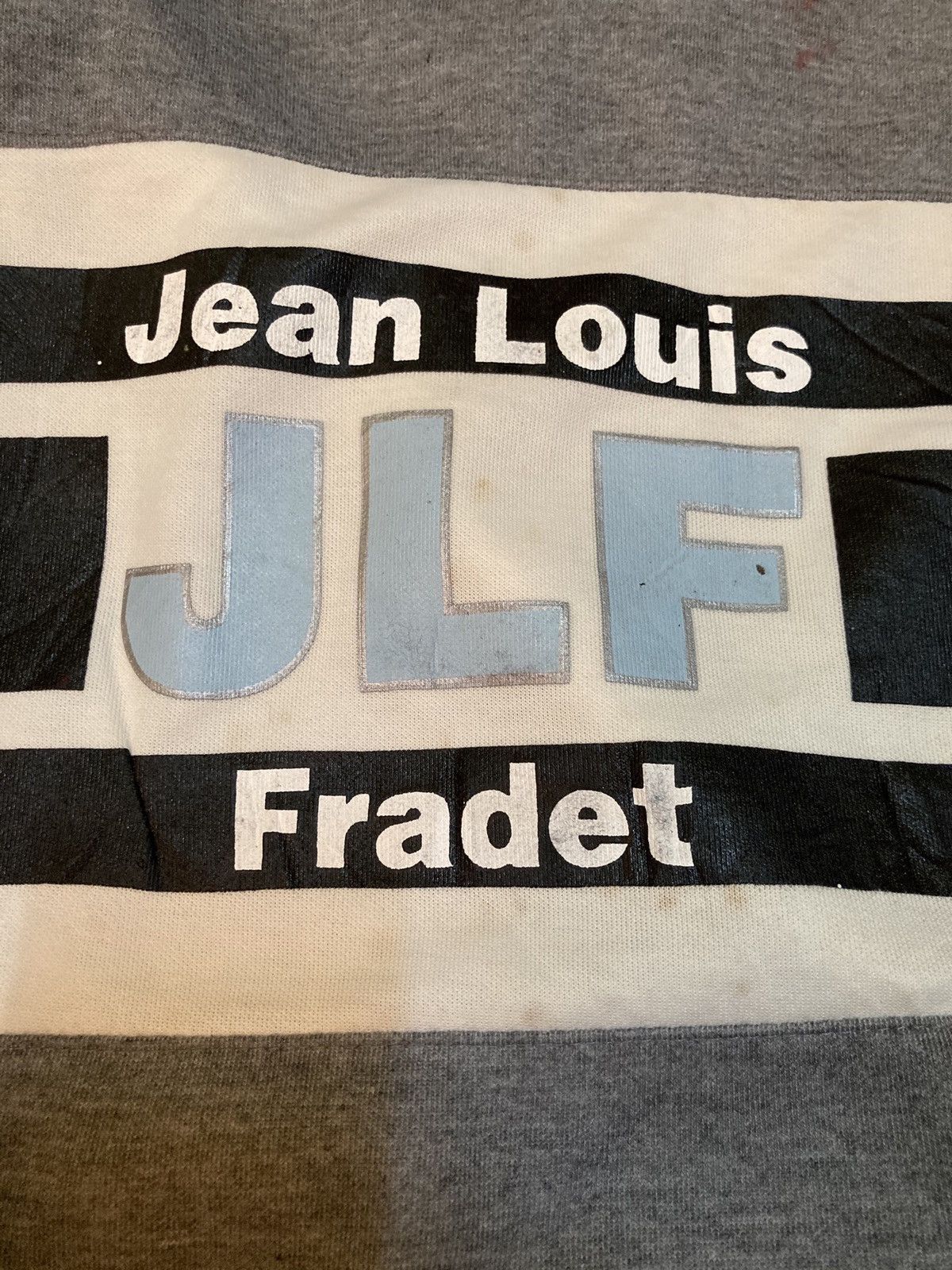 Designer JEAN LOUIS FRADET SPELLOUT SWEATSHIRT Size US L / EU 52-54 / 3 - 3 Thumbnail