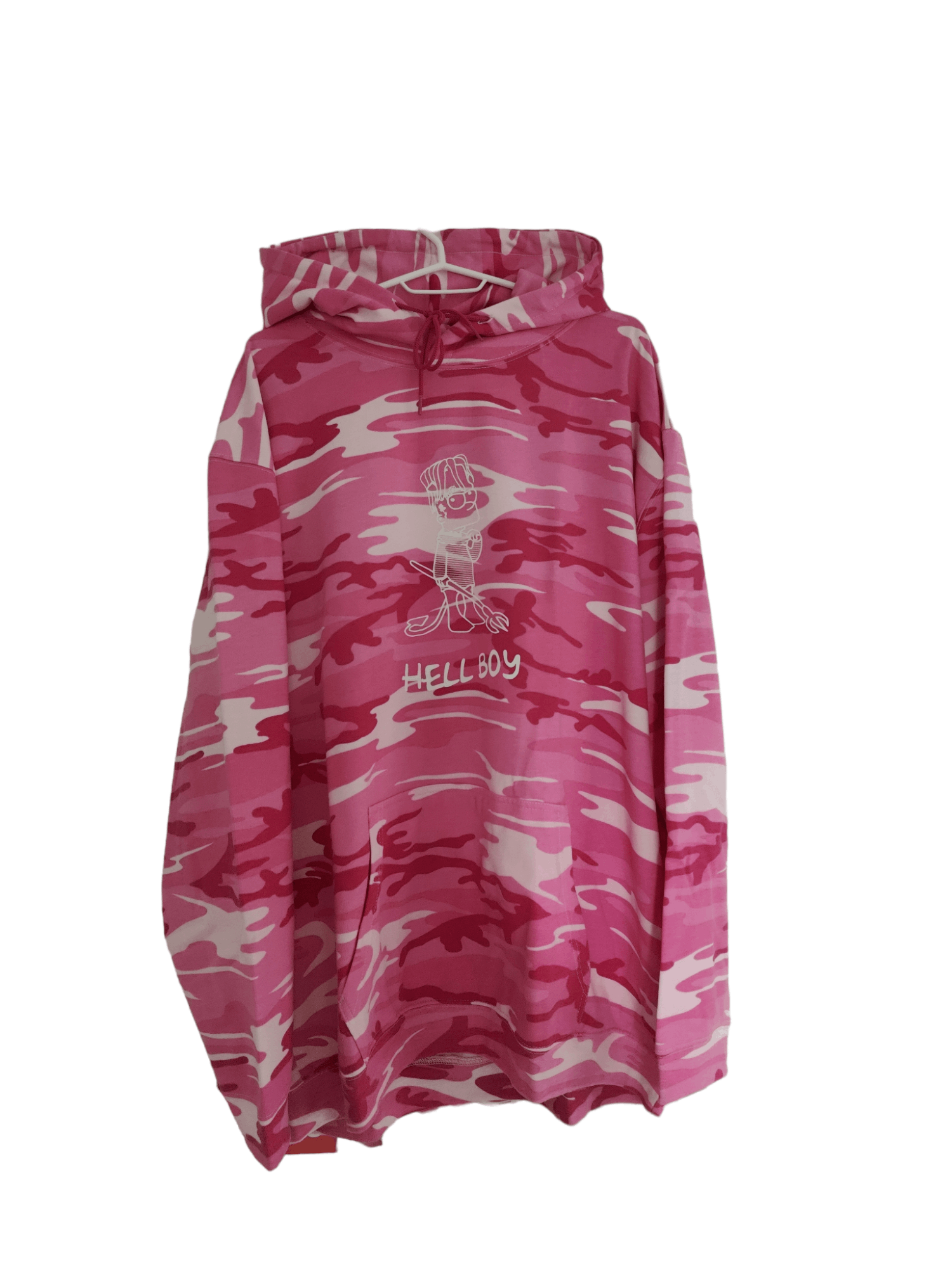 Superrradical Hellboy pink camo HOODIE Grailed