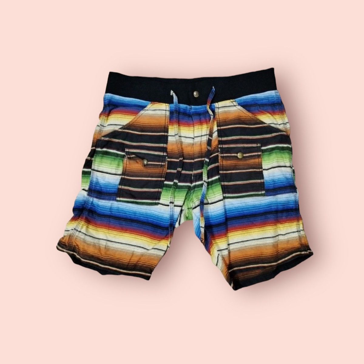 RARE DESIGN VINTAGE LEE MULTI STRIPES 6 POCKETS SHORTS