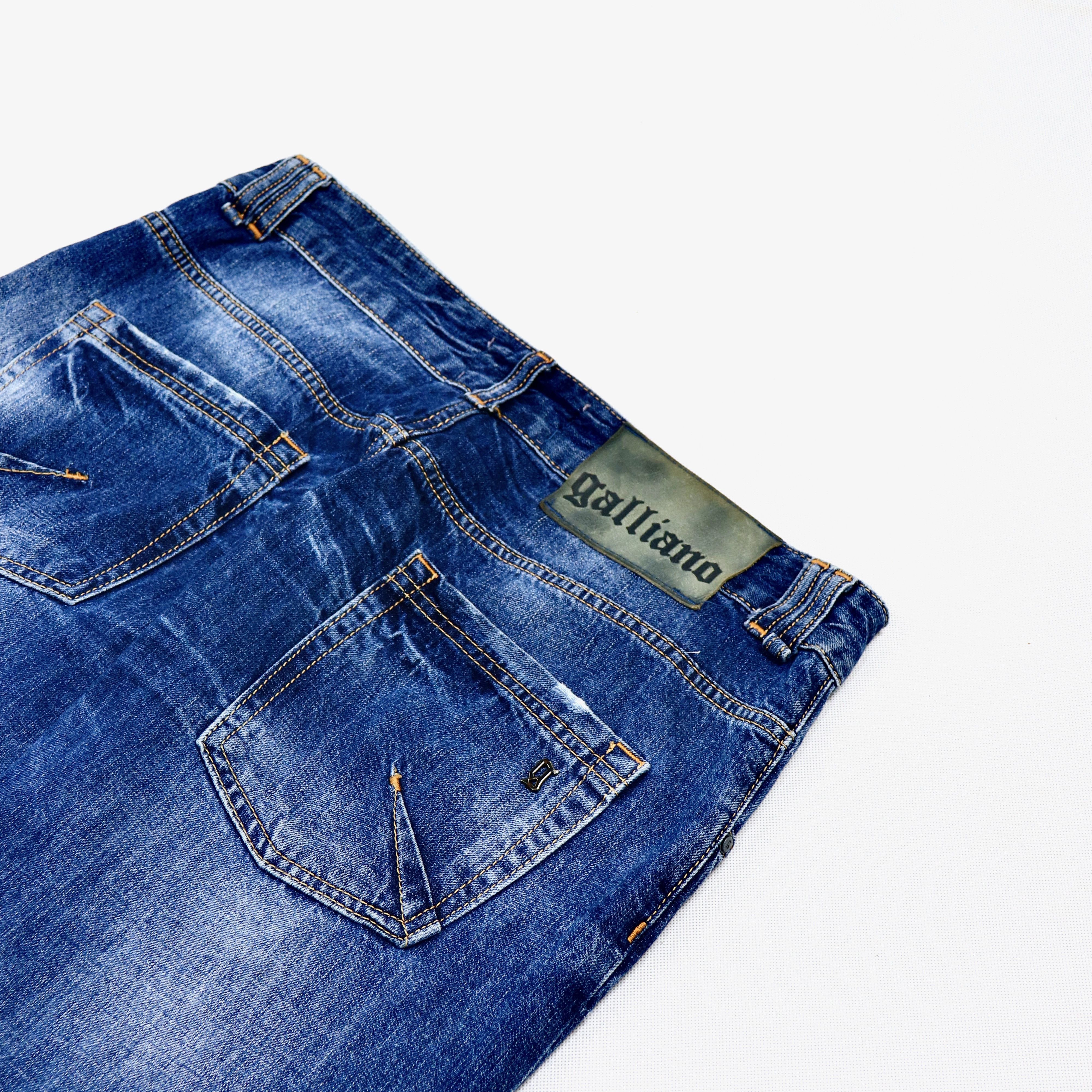John Galliano Cropped Faded Jeans Size US 36 / EU 52 - 5 Thumbnail