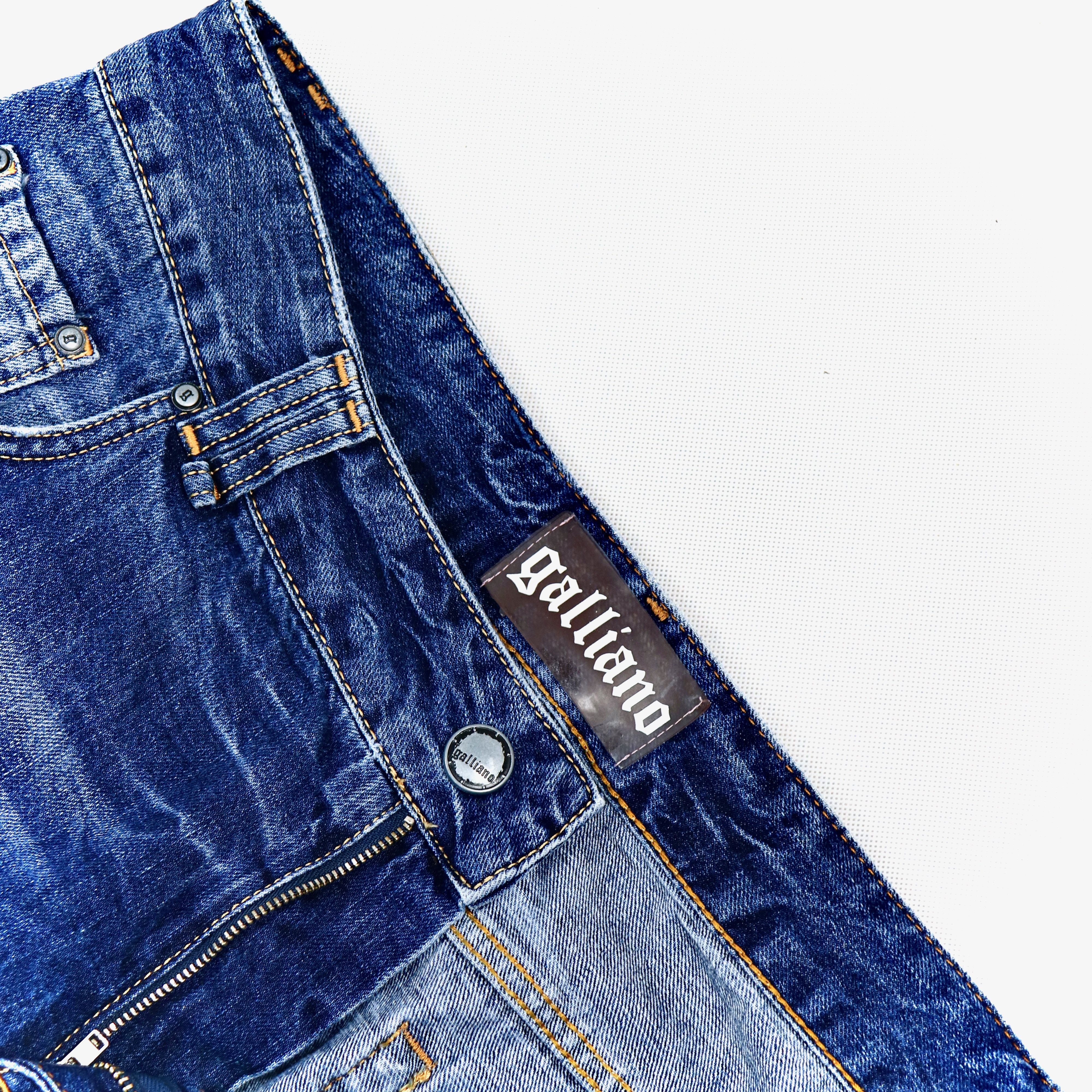 John Galliano Cropped Faded Jeans Size US 36 / EU 52 - 4 Thumbnail