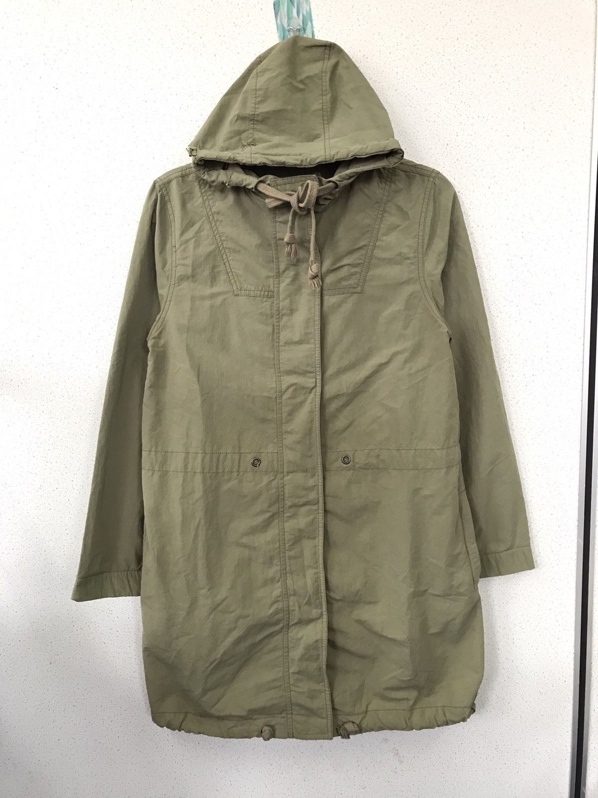 image of Gap Military Style Long Jacket in Beige Khaki, Women's (Size Medium)