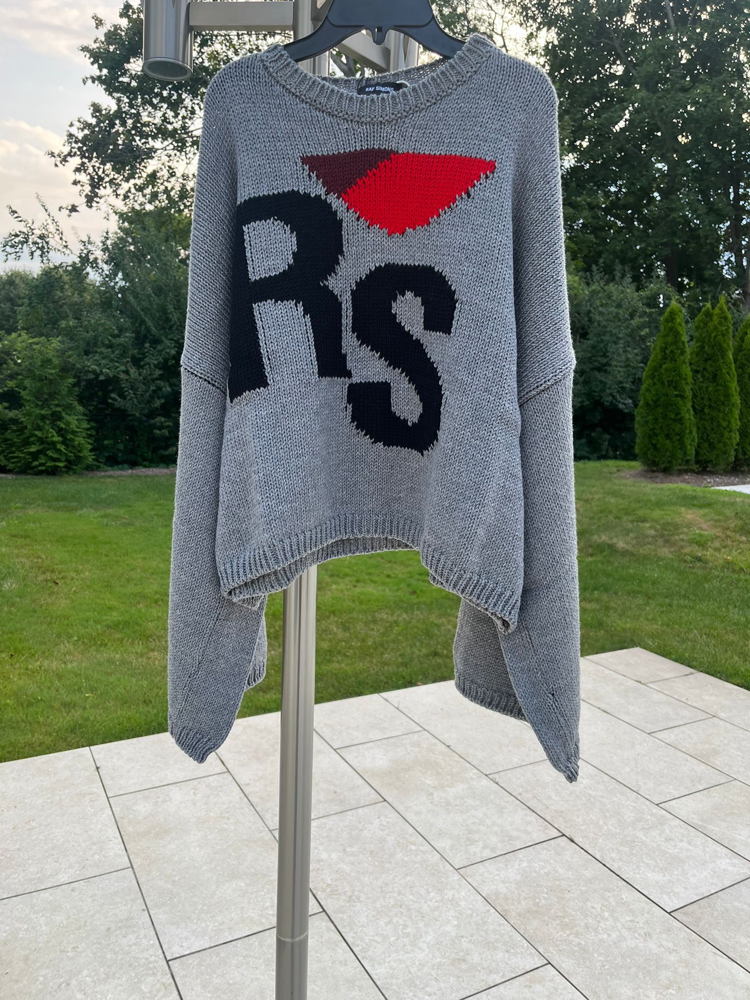 Raf Simons RS Intarsia Knit Logo Sweater in Grey Size US S / EU 44-46 / 1 - 9 Thumbnail