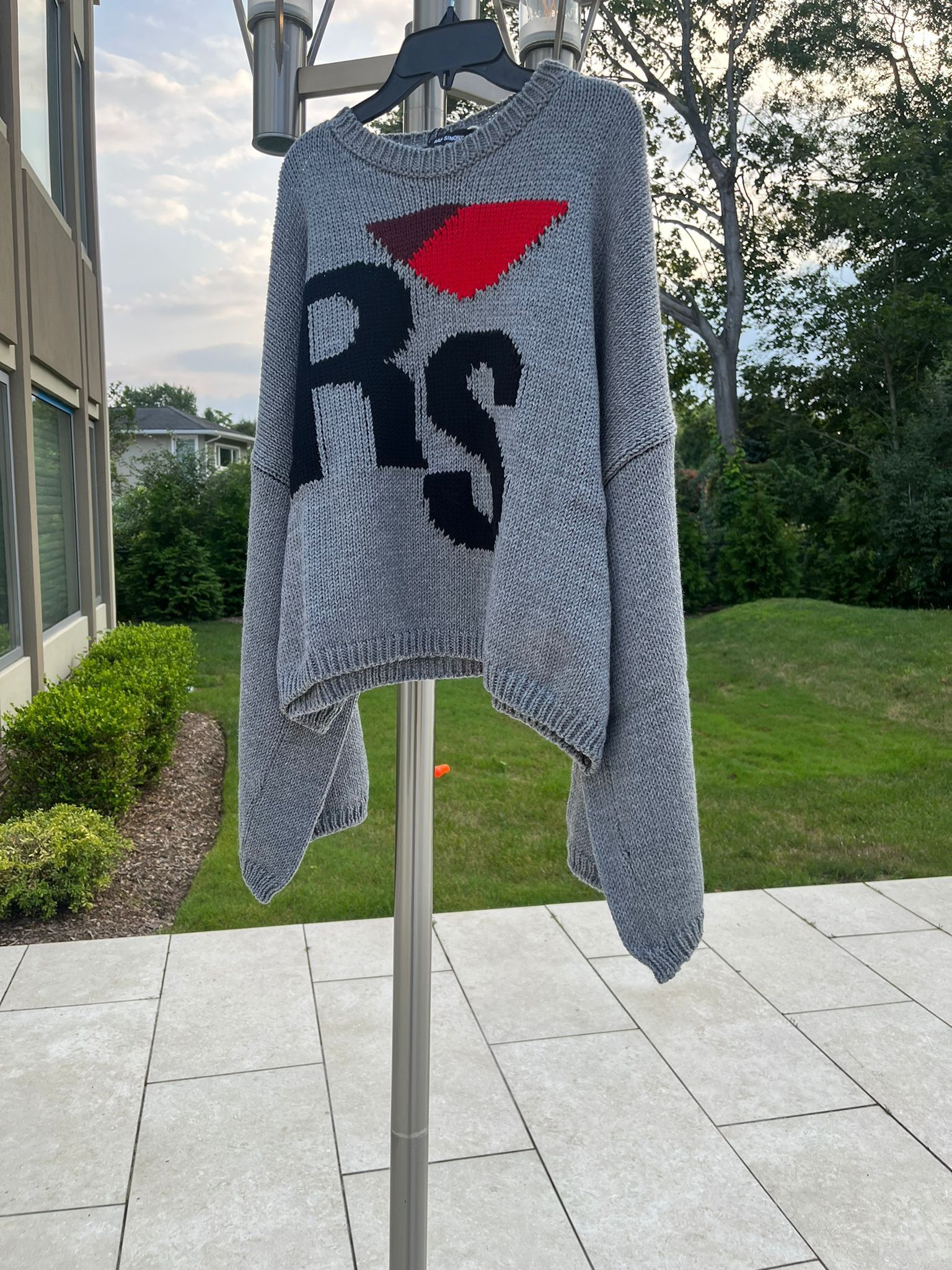 Raf Simons RS Intarsia Knit Logo Sweater in Grey Size US S / EU 44-46 / 1 - 5 Thumbnail