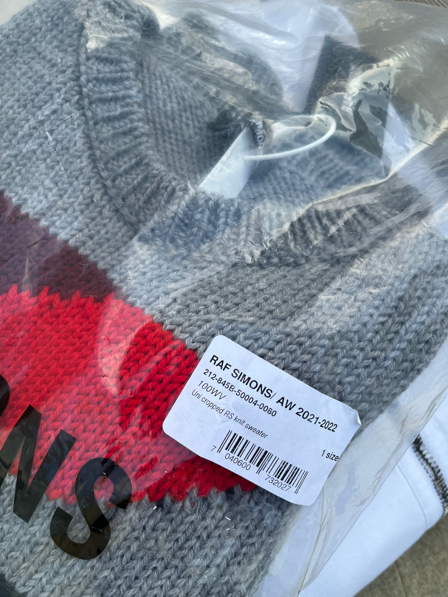 Raf Simons RS Intarsia Knit Logo Sweater in Grey Size US S / EU 44-46 / 1 - 19 Thumbnail
