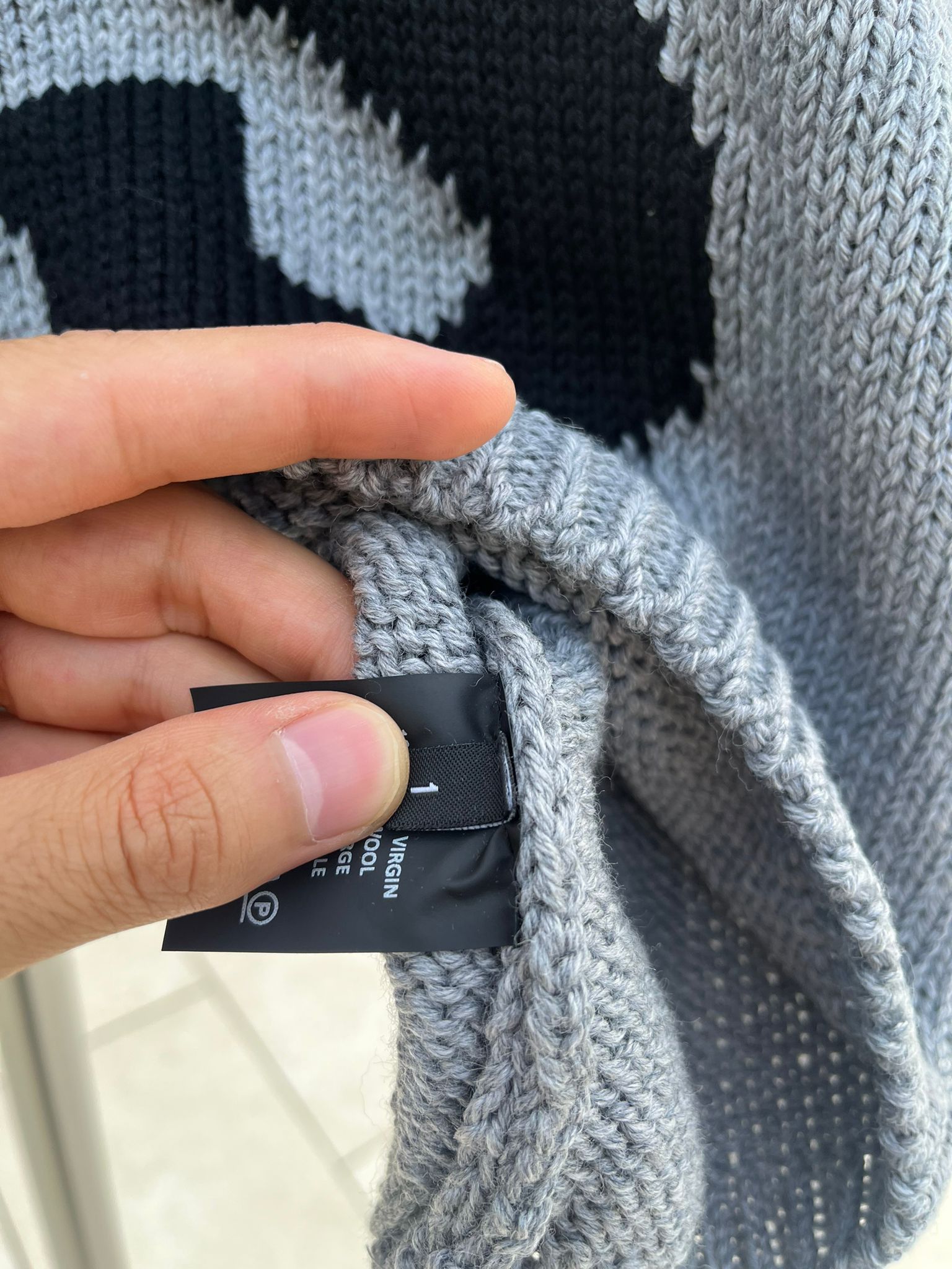 Raf Simons RS Intarsia Knit Logo Sweater in Grey Size US S / EU 44-46 / 1 - 17 Thumbnail