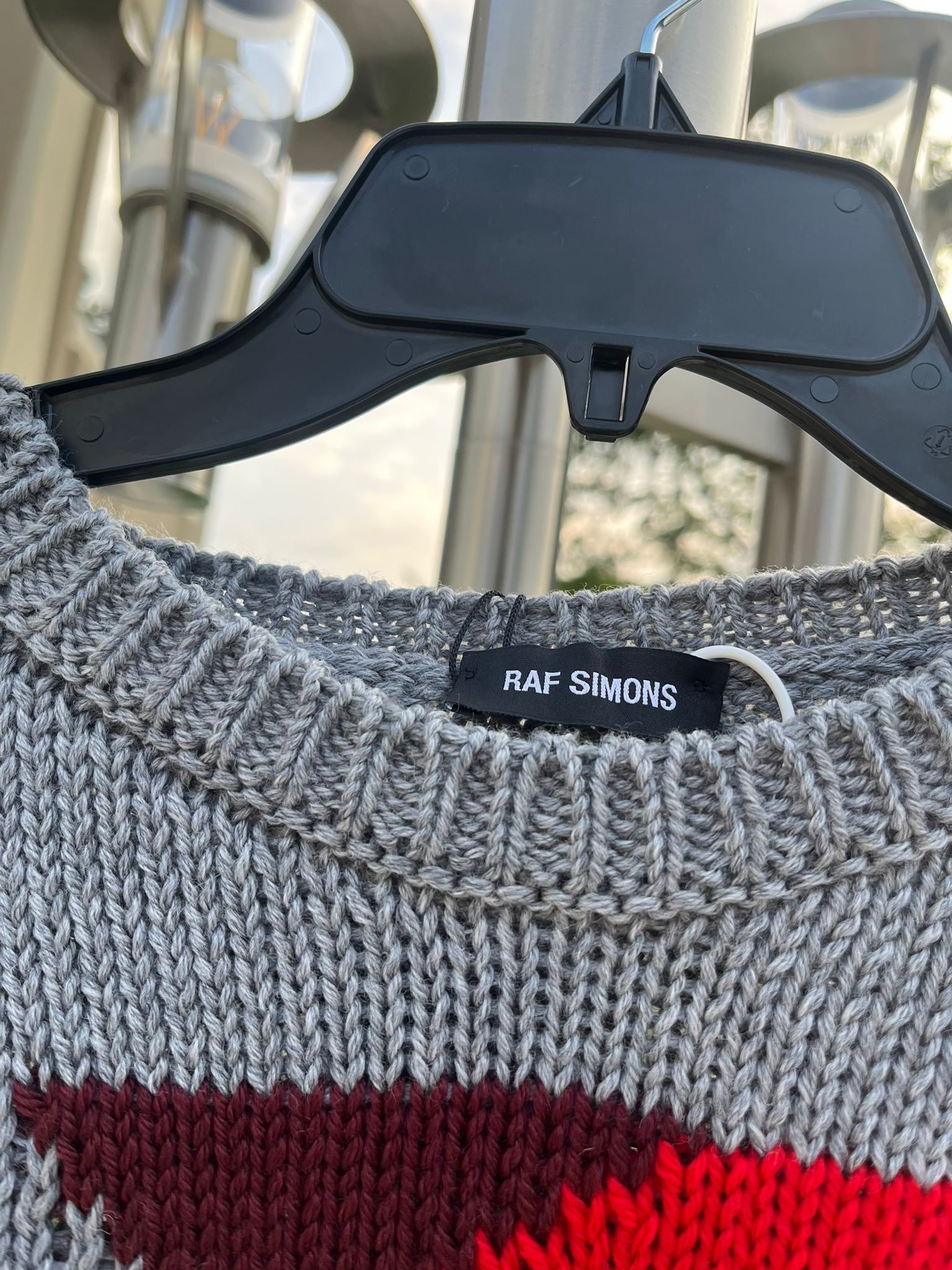 Raf Simons RS Intarsia Knit Logo Sweater in Grey Size US S / EU 44-46 / 1 - 3 Thumbnail