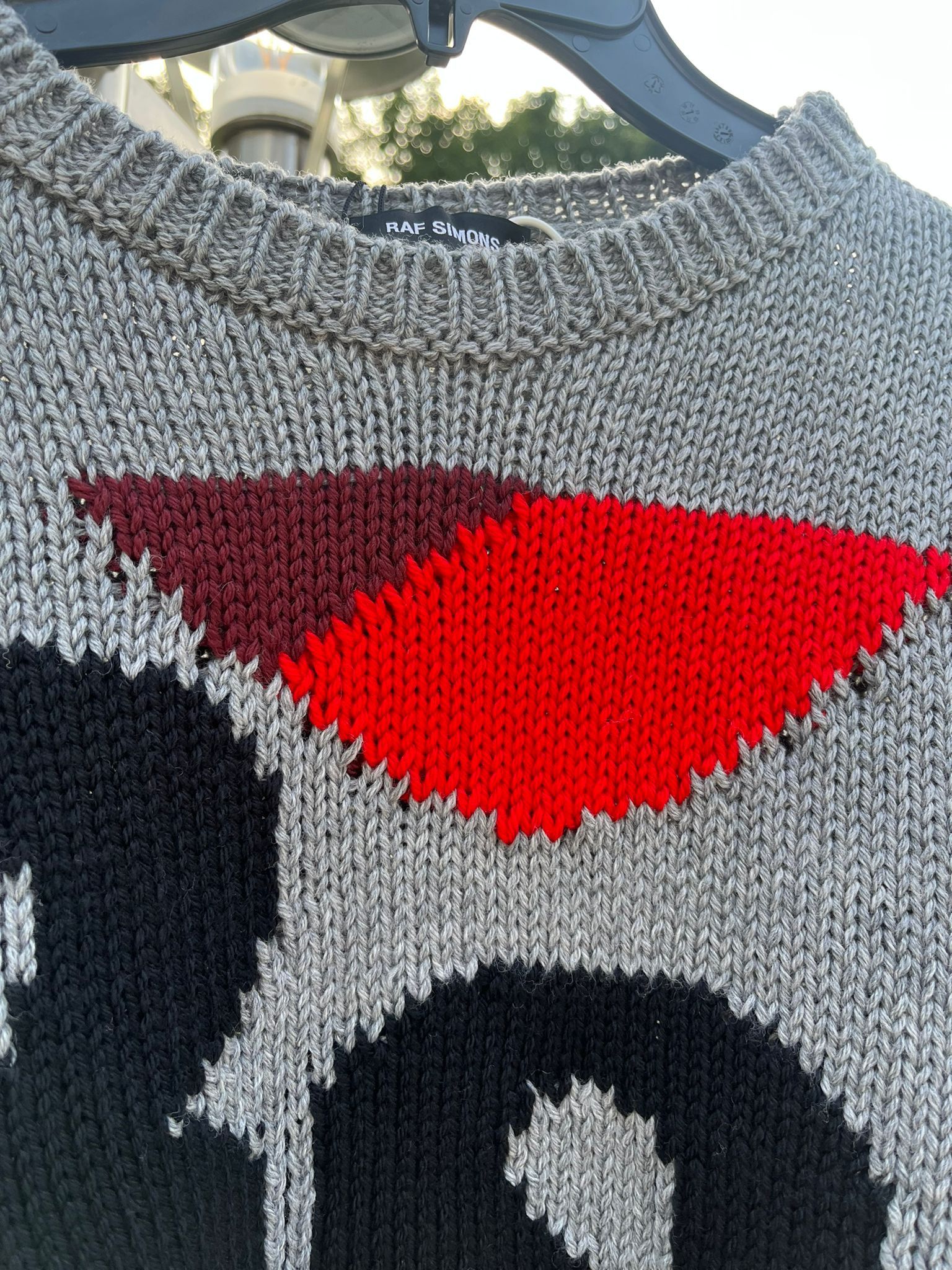 Raf Simons RS Intarsia Knit Logo Sweater in Grey Size US S / EU 44-46 / 1 - 14 Thumbnail