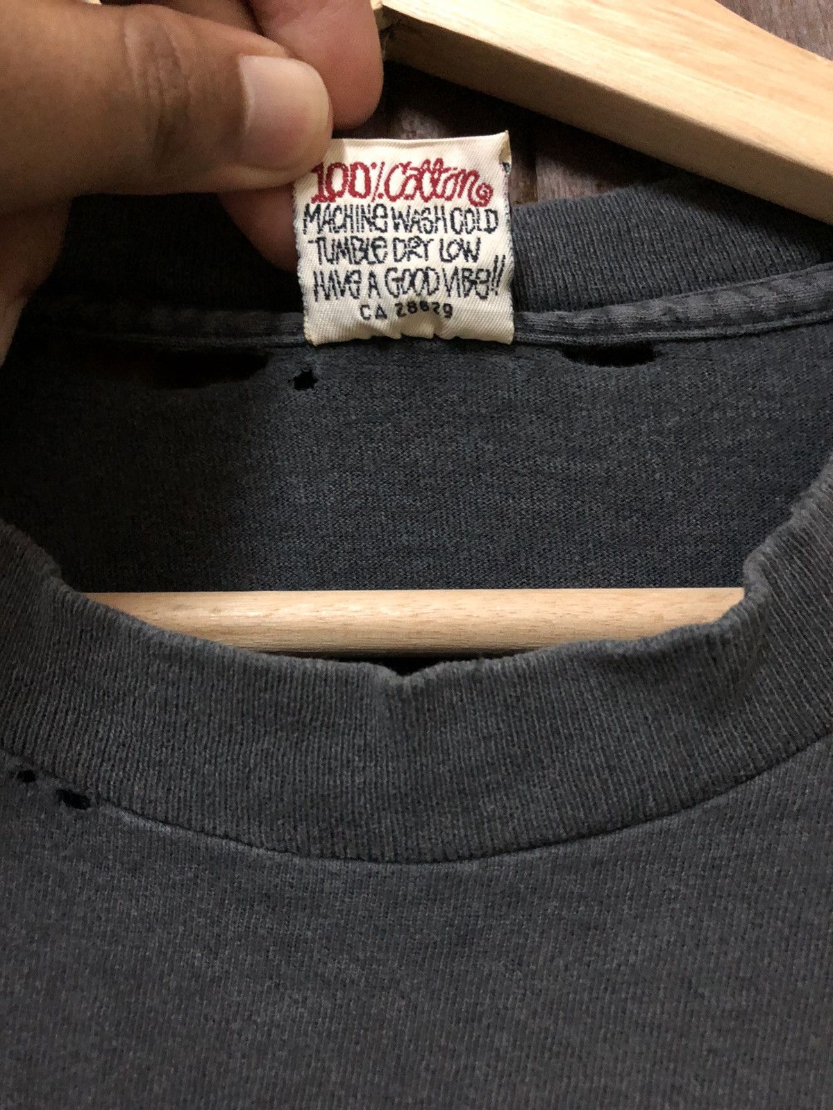 Stussy × Vintage Distress! Vintage Stussy Box Logo USA Rare Tee Shirt Size US L / EU 52-54 / 3 - 4 Thumbnail