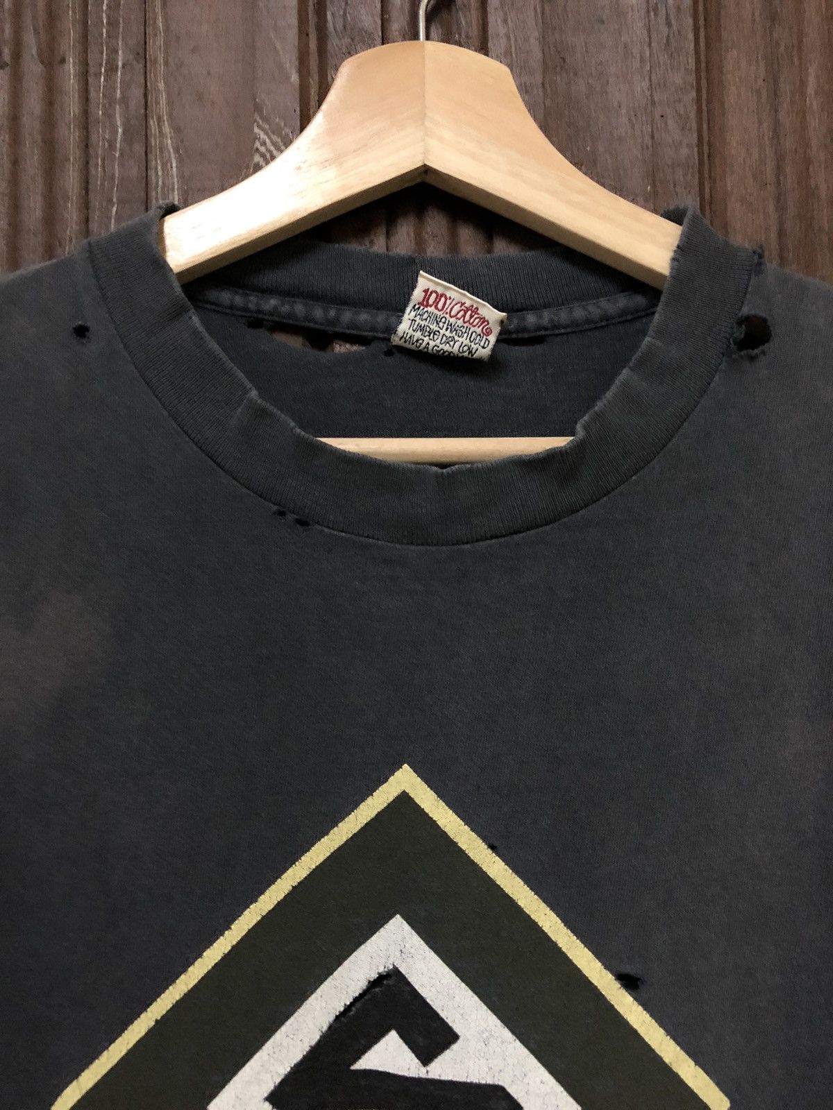Stussy × Vintage Distress! Vintage Stussy Box Logo USA Rare Tee Shirt Size US L / EU 52-54 / 3 - 5 Thumbnail