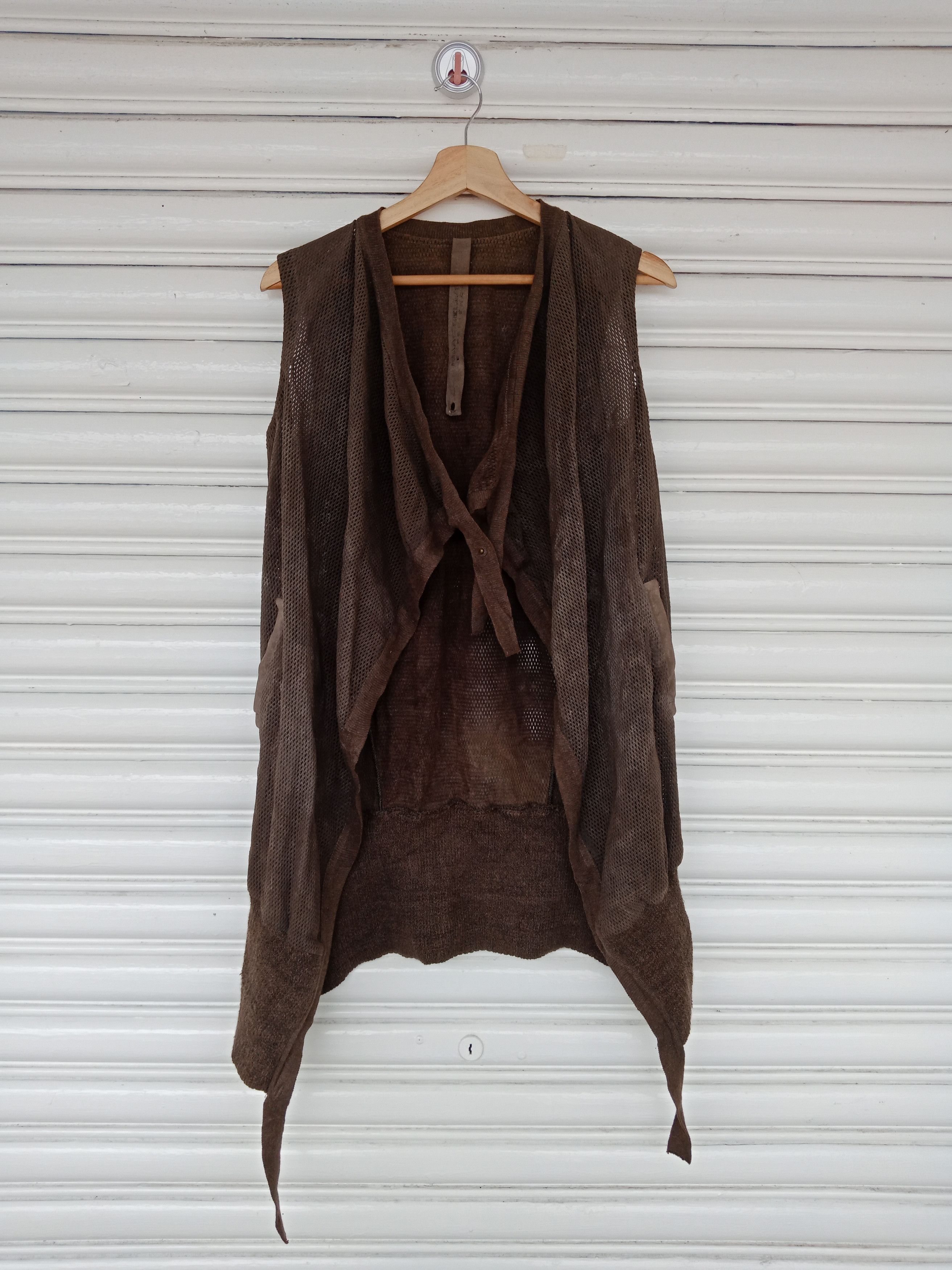 image of Archival Clothing x Isaac Sellam Experience Mesh Declinne Perfo in Green Brown, Men's (Size Large)