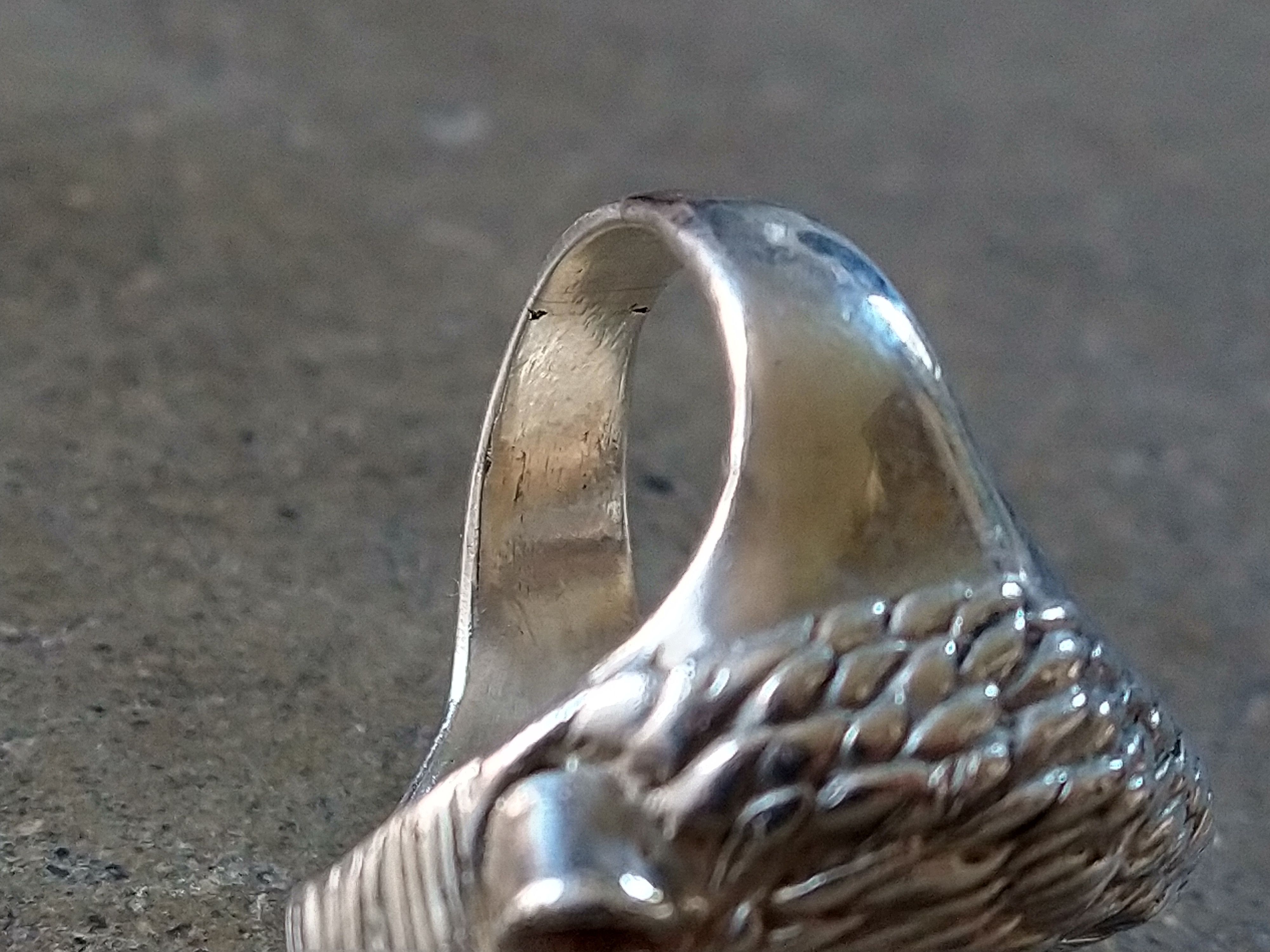 Jewelry Sterling Silver Ring Lion Pink Lab Ruby Size 9.75 Biker Size ONE SIZE - 13 Thumbnail