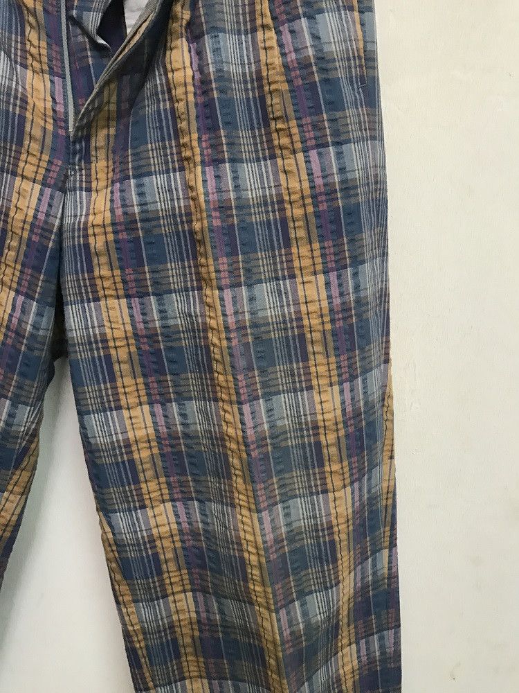 Vintage ADABAT Made in Japan Check Seersucker Trouser Size US 32 / EU 48 - 7 Thumbnail