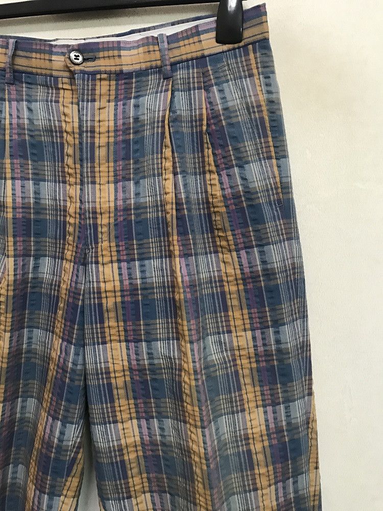 Vintage ADABAT Made in Japan Check Seersucker Trouser Size US 32 / EU 48 - 3 Thumbnail