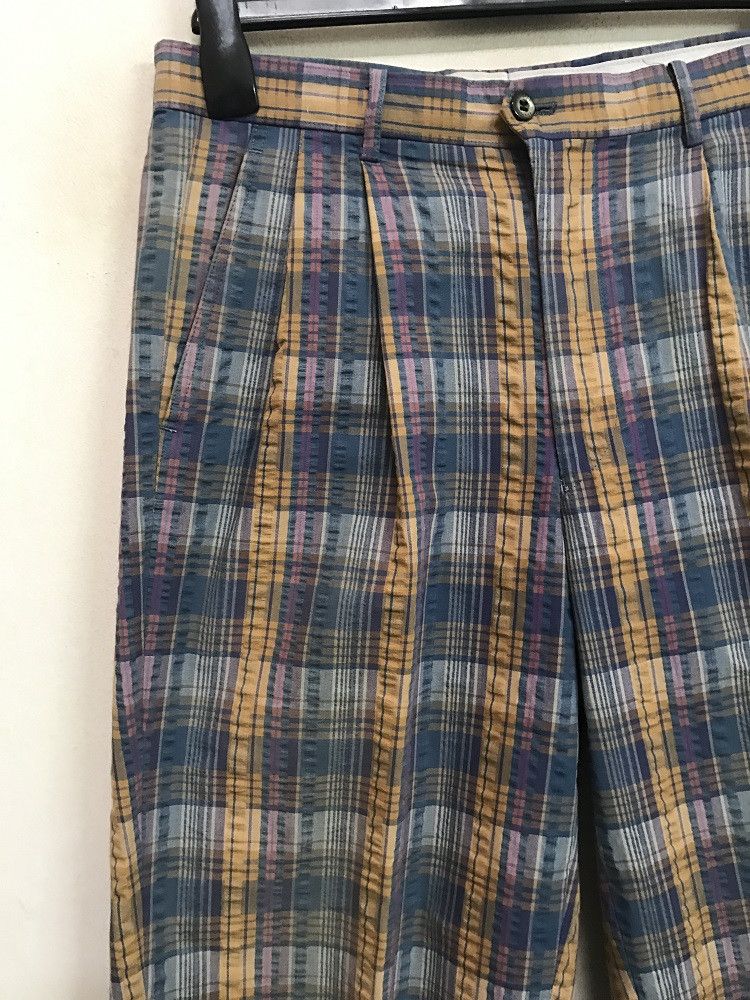Vintage ADABAT Made in Japan Check Seersucker Trouser Size US 32 / EU 48 - 2 Thumbnail