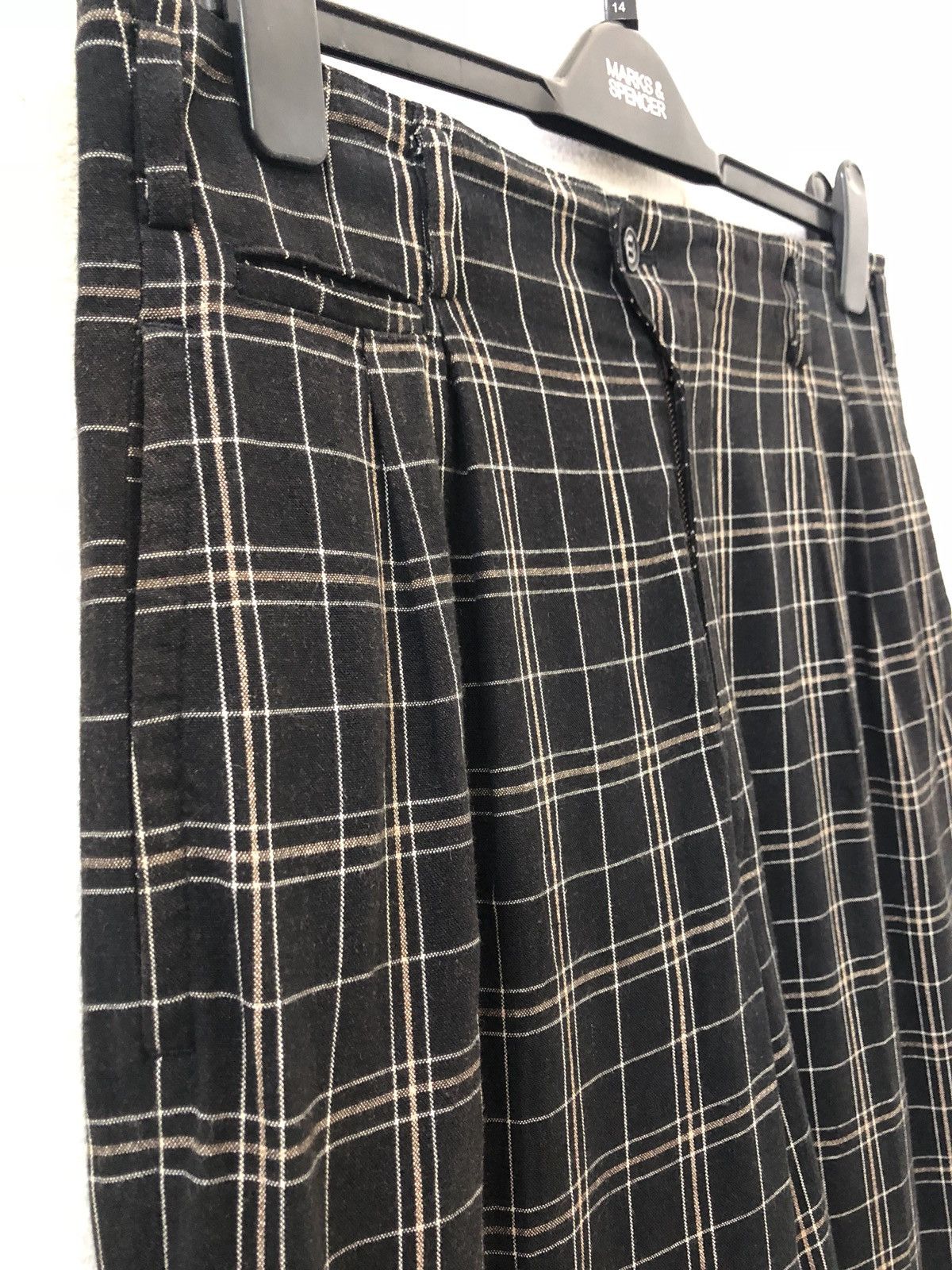 Japanese Brand × Matsuda Japan Brand Nicole Sports Rayon Blend Check Baggy Trouser Size US 33 - 4 Thumbnail