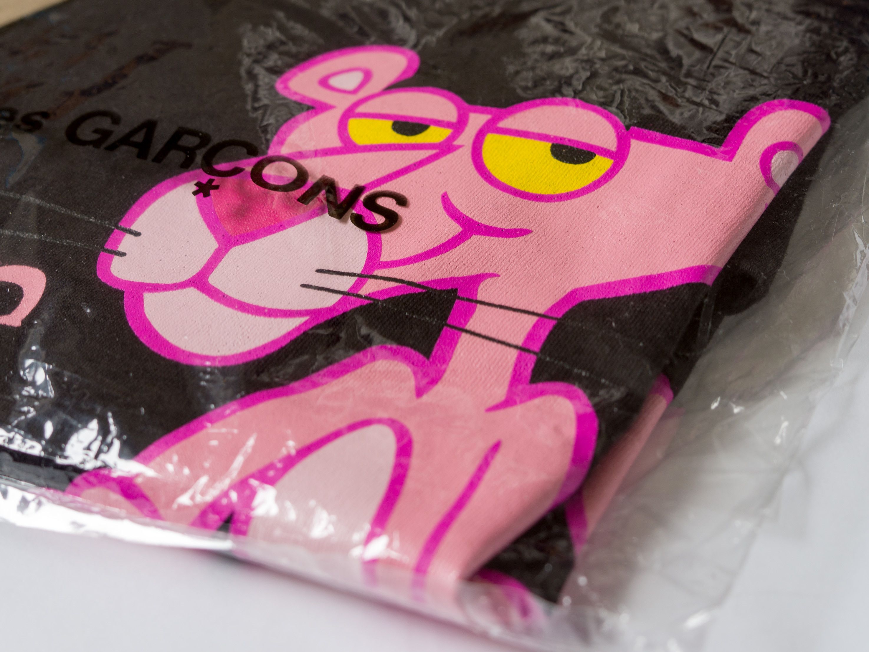 Pre-owned Comme Des Garçons Homme Deux Comme Des Garçons Homme Plus Pink Panther Ss2005 T-shirt In Black In Black In Pink Overdye