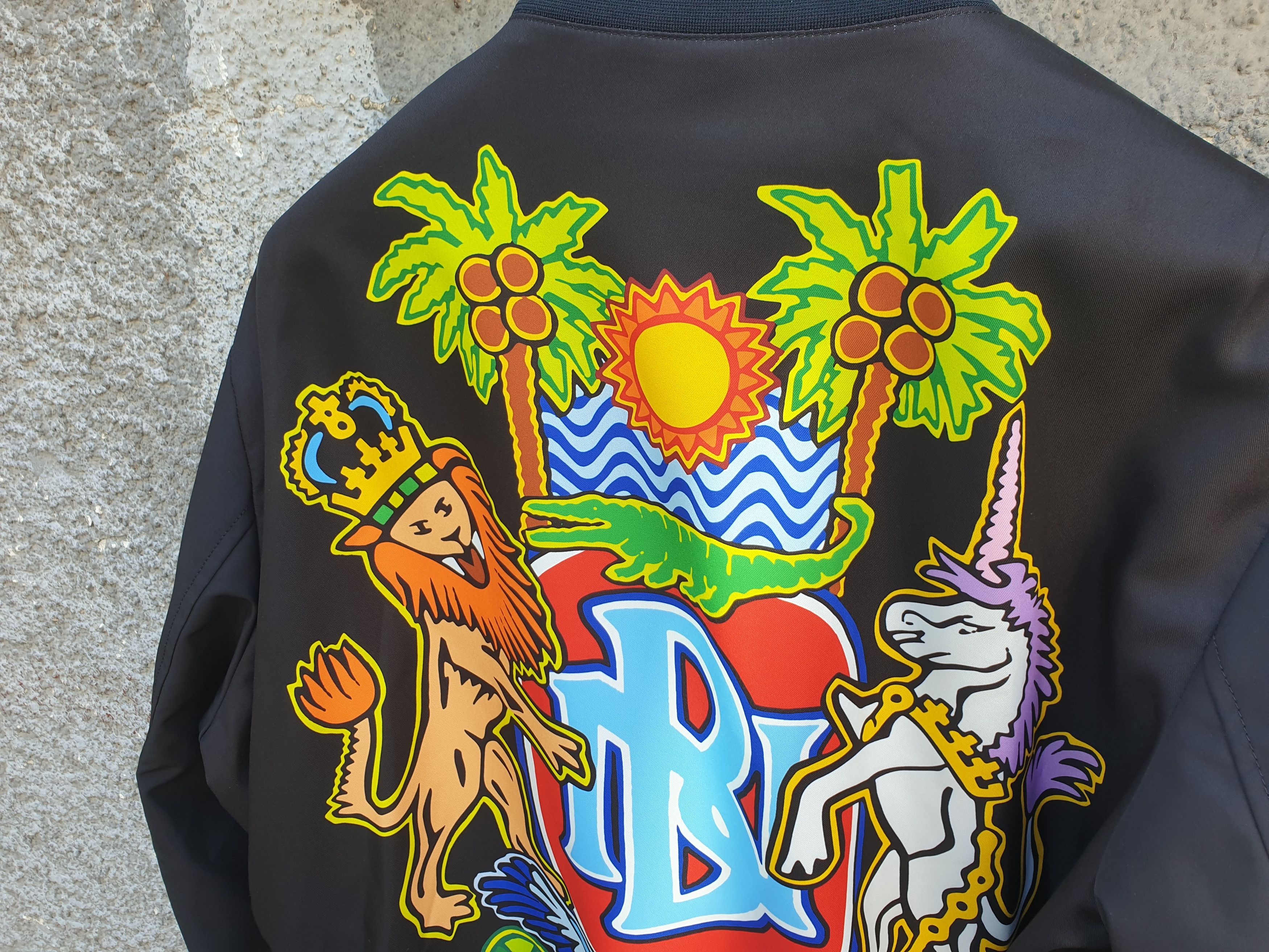 Neil Barrett $2190 NEIL BARRETT Black Crest Coat of Arms Bomber Jacket Size US M / EU 48-50 / 2 - 12 Thumbnail